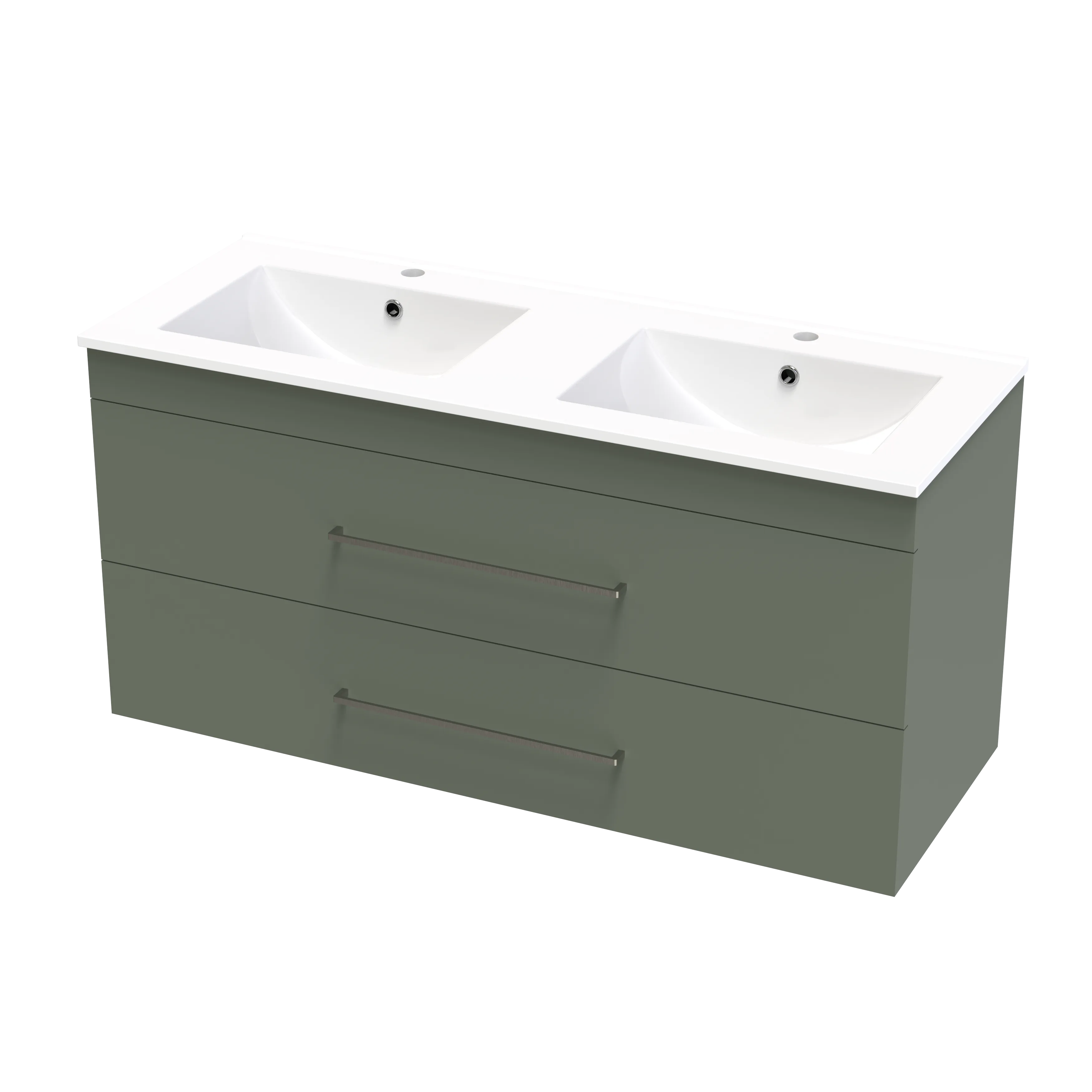 Cashmere Valley 1200 Double Bowl Double Drawer Wall Vanity