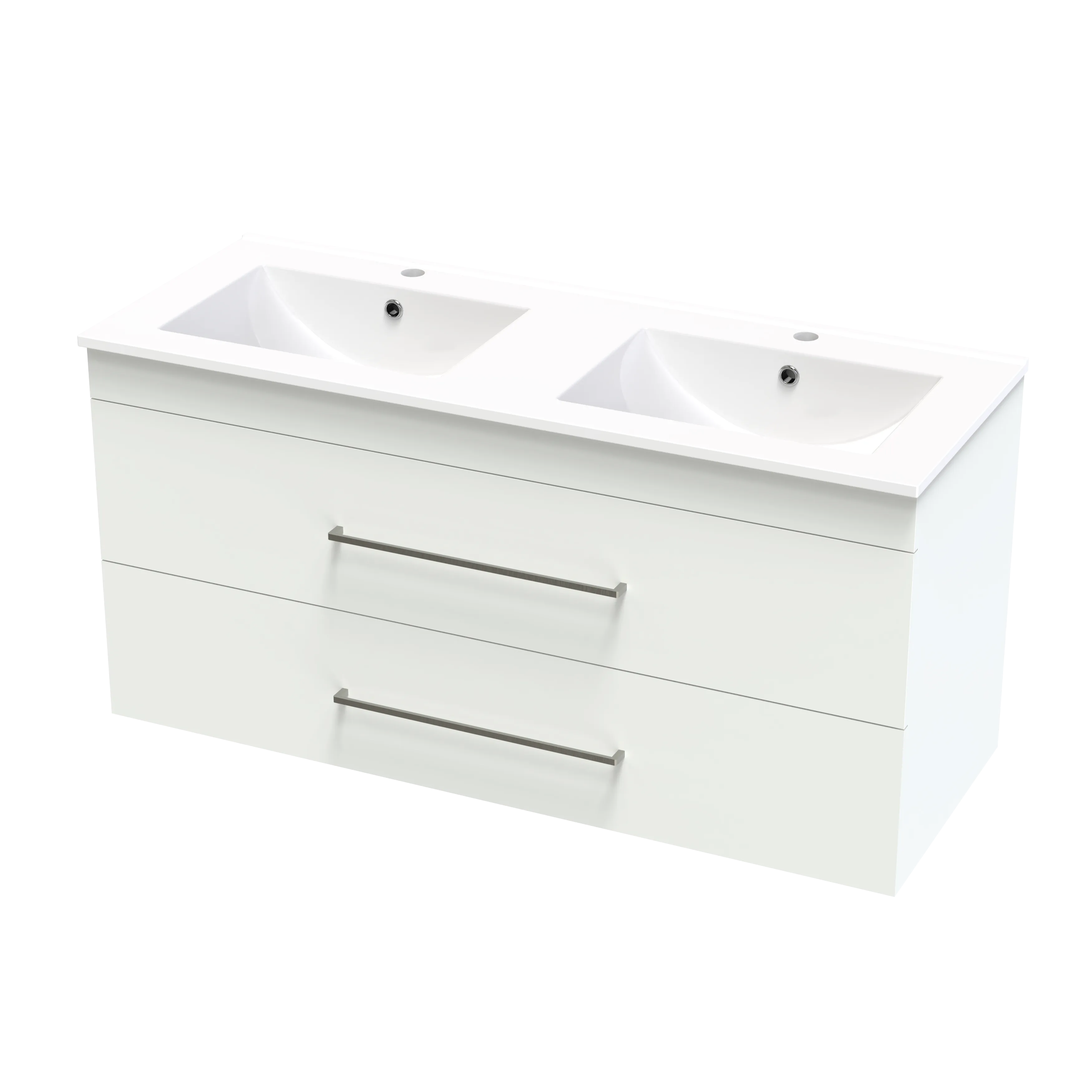 Cashmere Valley 1200 Double Bowl Double Drawer Wall Vanity
