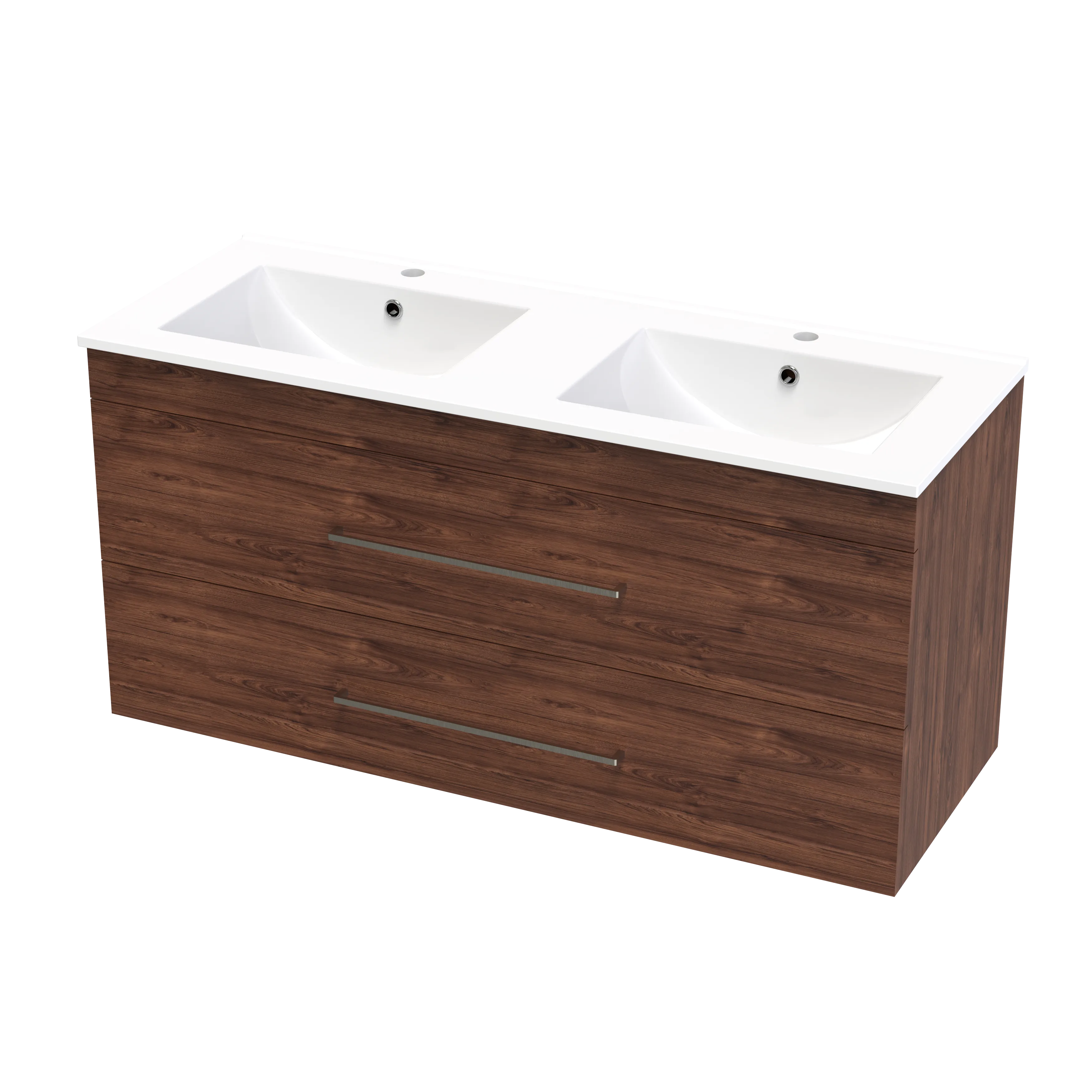 Cashmere Valley 1200 Double Bowl Double Drawer Wall Vanity