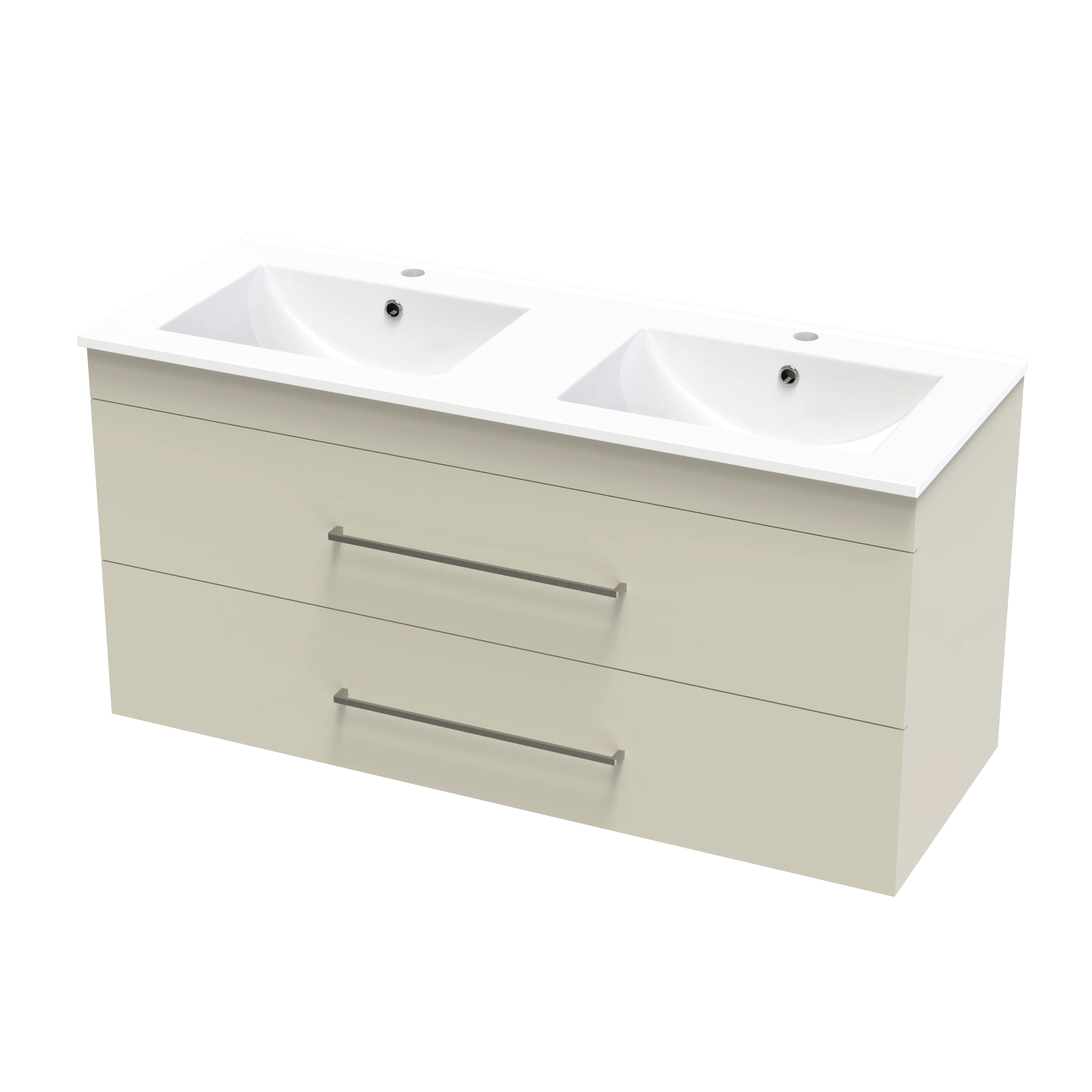 Cashmere Valley 1200 Double Bowl Double Drawer Wall Vanity