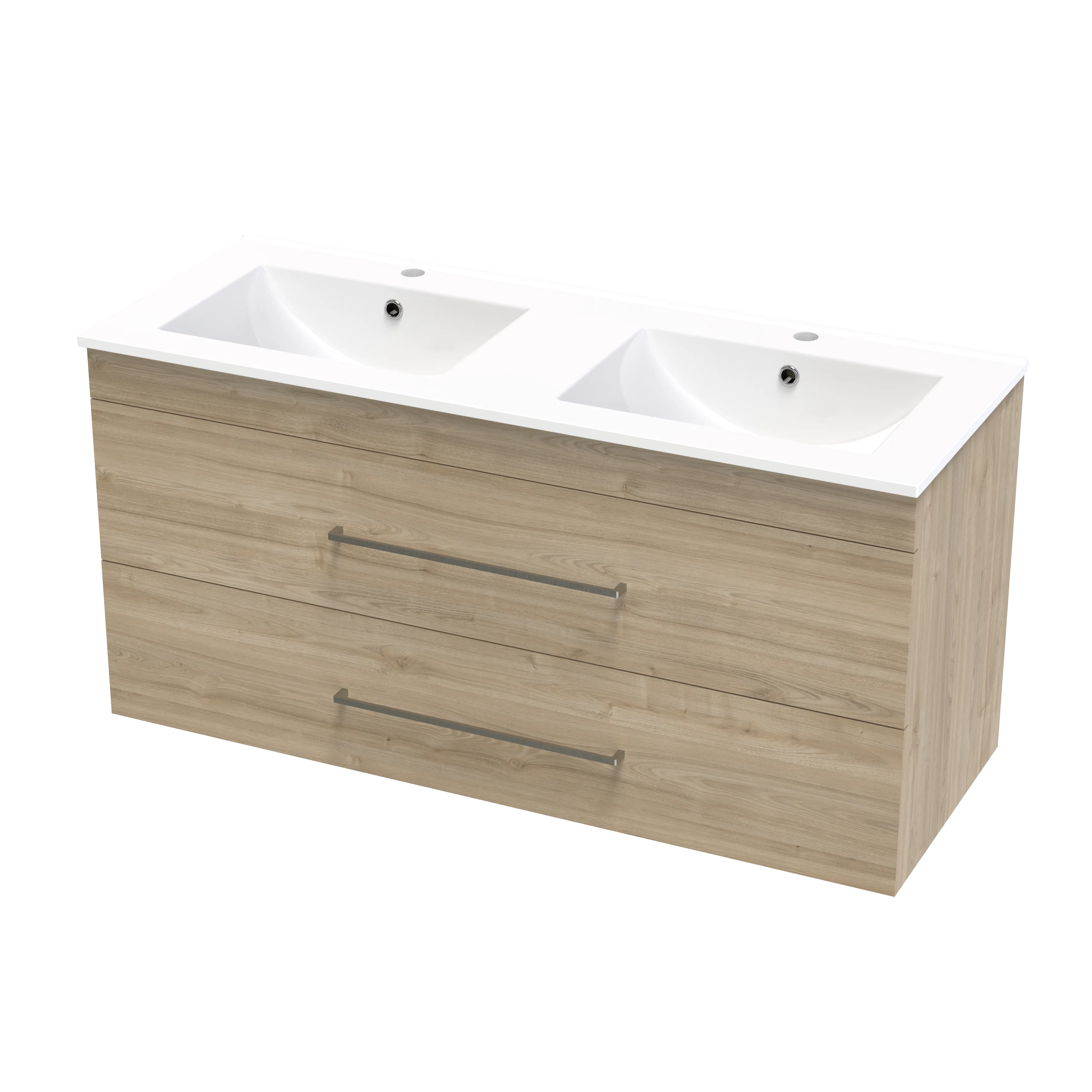 Cashmere Valley 1200 Double Bowl Double Drawer Wall Vanity