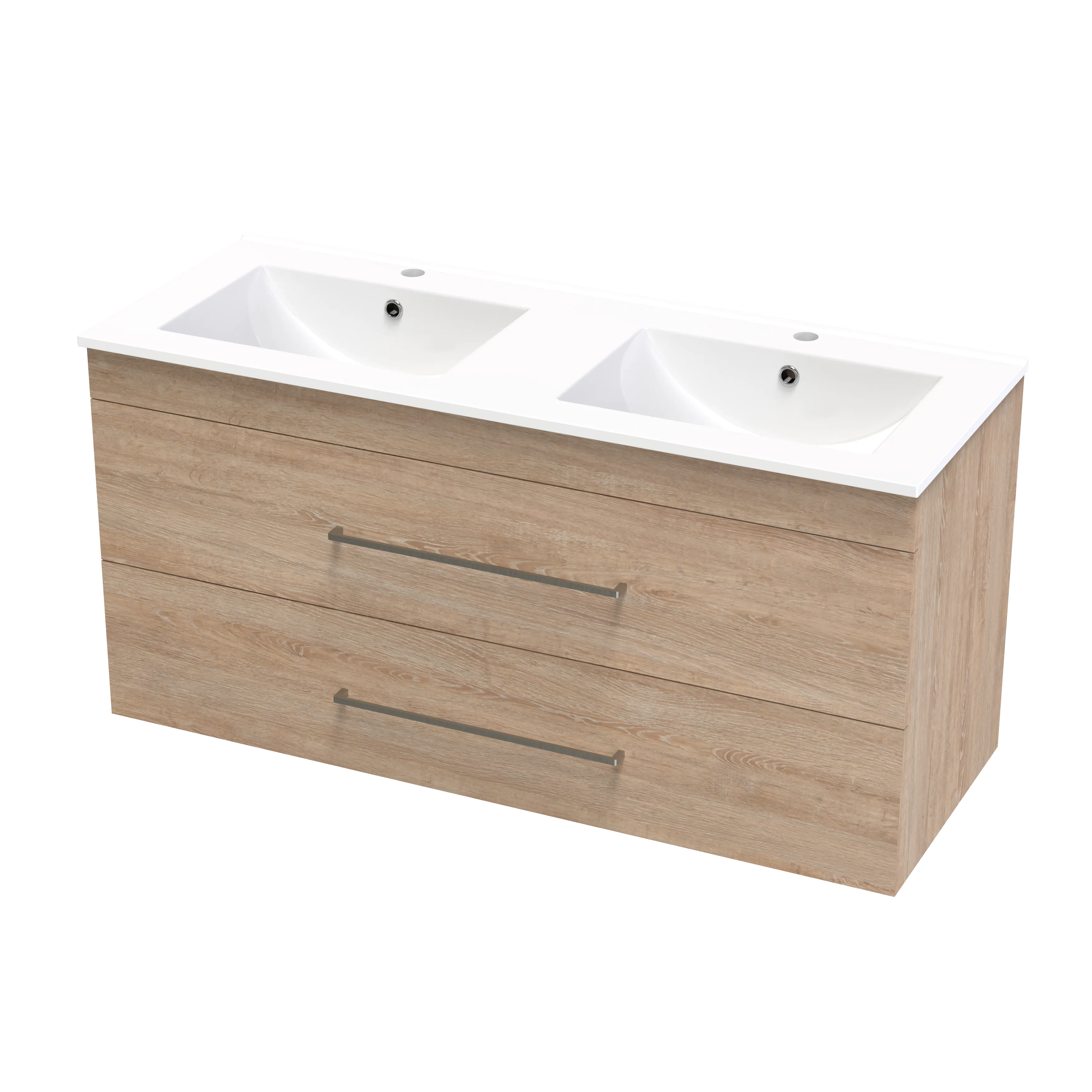 Cashmere Valley 1200 Double Bowl Double Drawer Wall Vanity