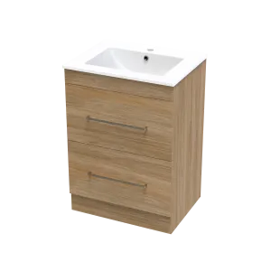Cashmere Valley 600 Double Drawer Floor Vanity
