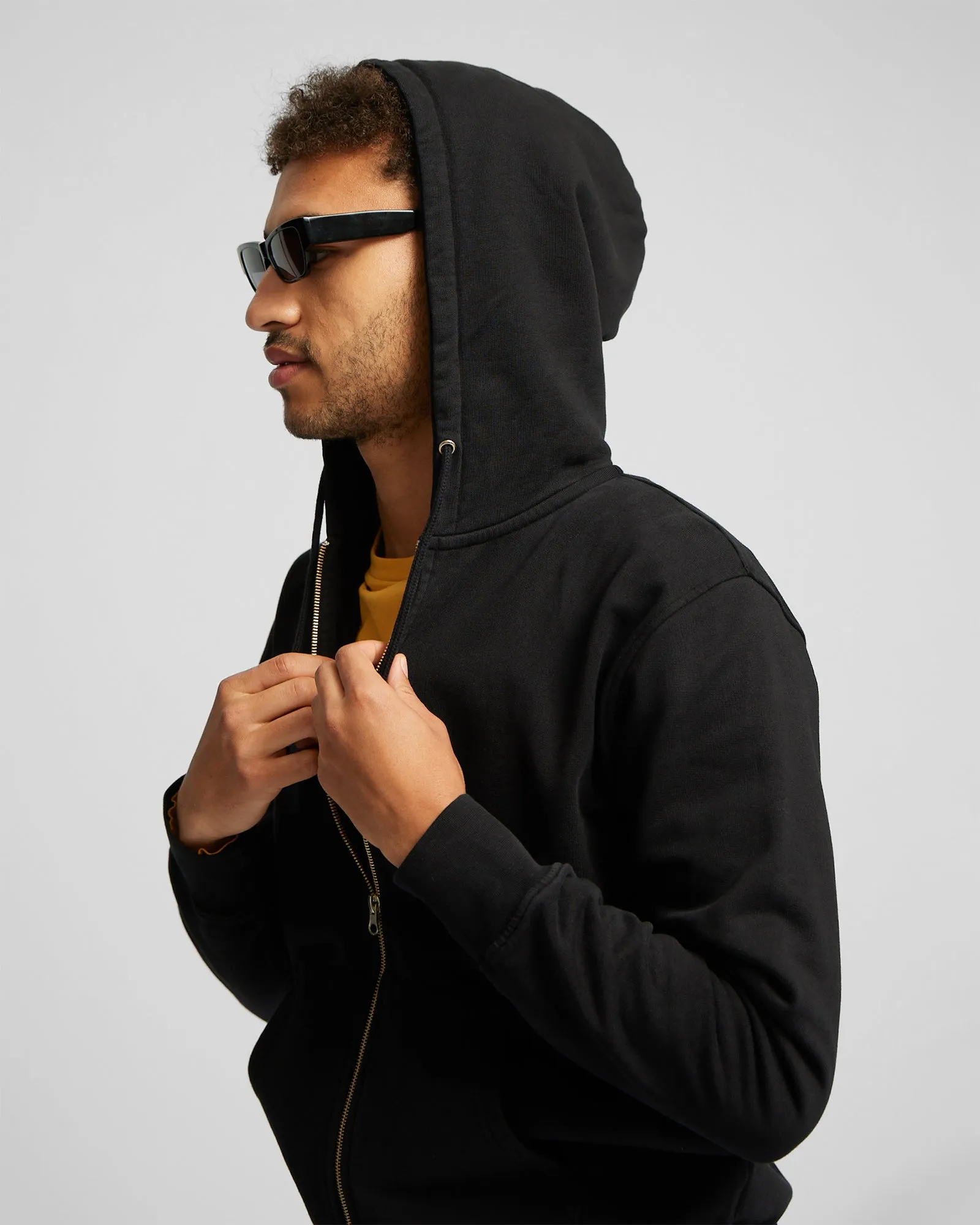 Classic Organic Zip Hood - Lava Grey