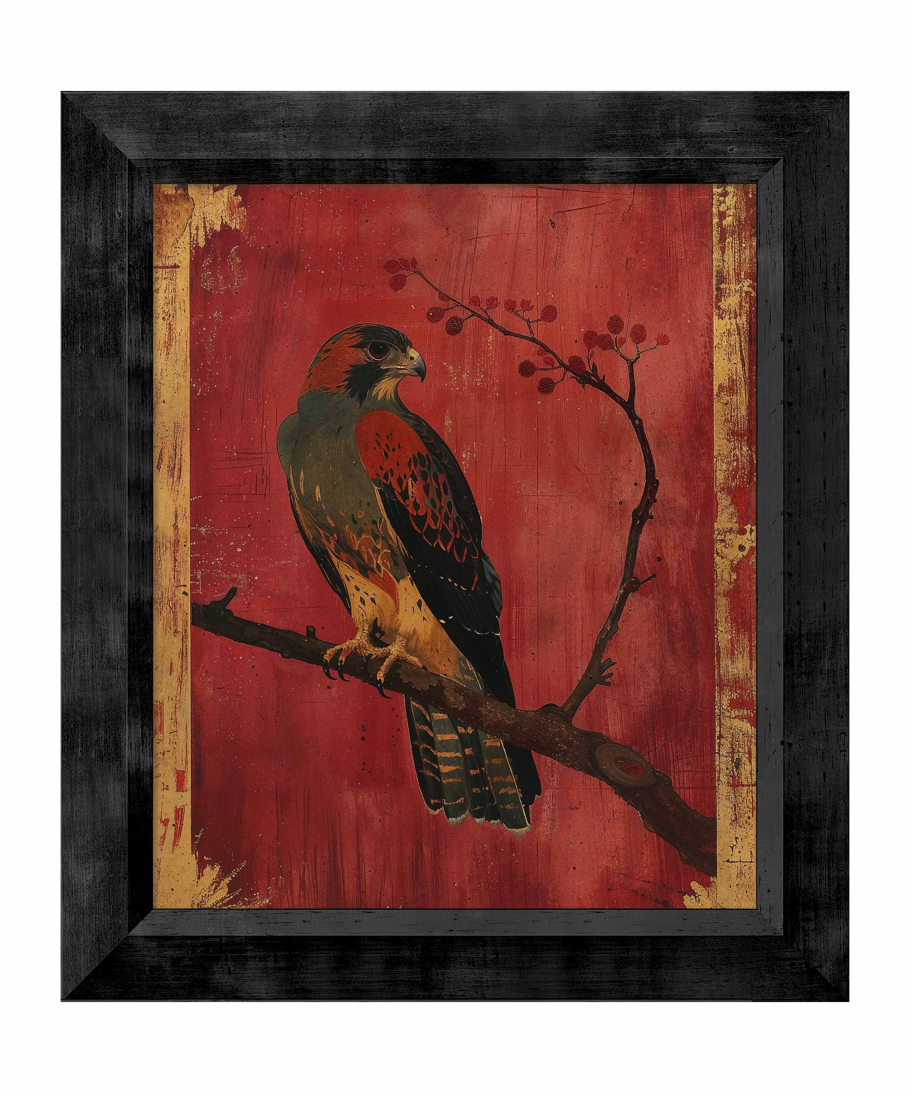Crimson Majesty - Falcon of the Silk Road - Limited Edition Canvas