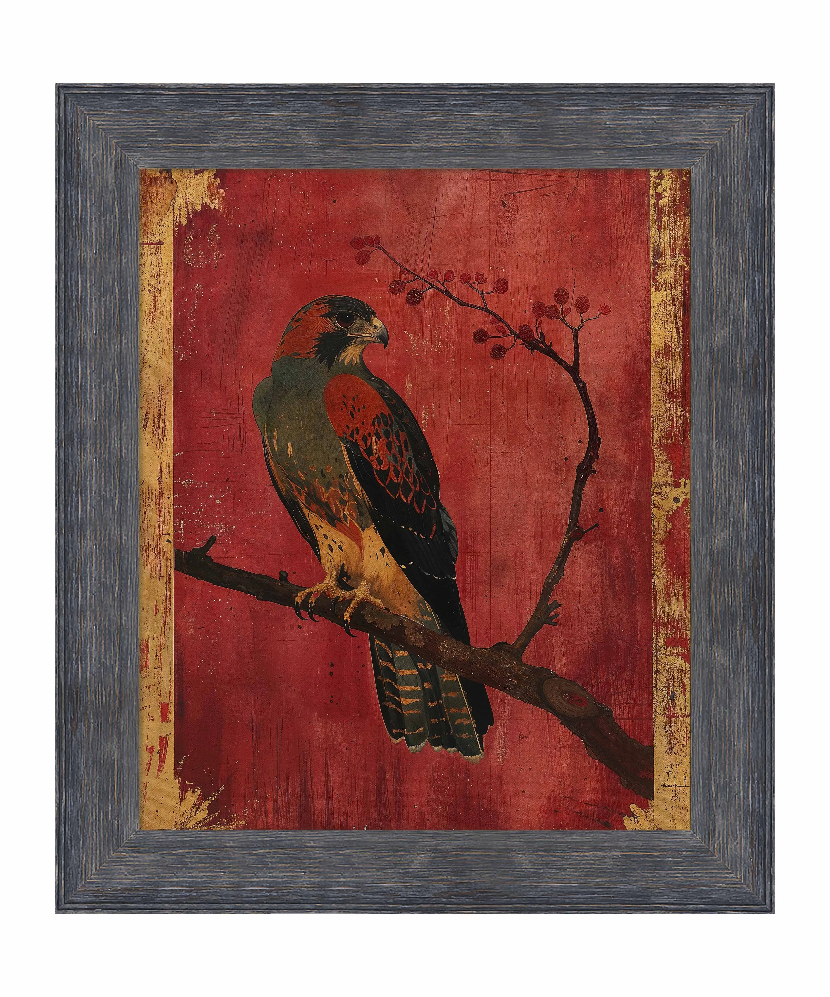 Crimson Majesty - Falcon of the Silk Road - Limited Edition Canvas