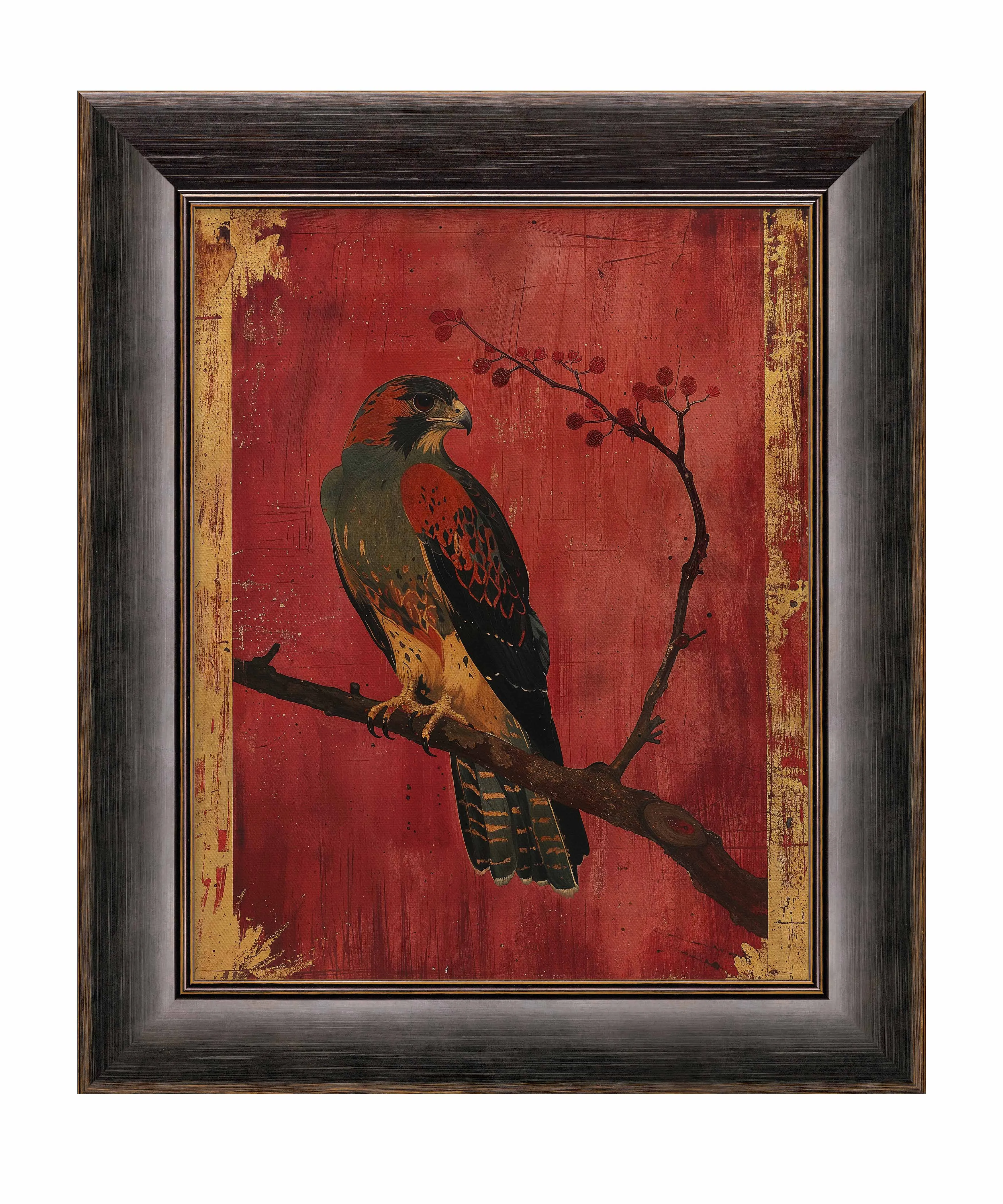 Crimson Majesty - Falcon of the Silk Road - Limited Edition Canvas