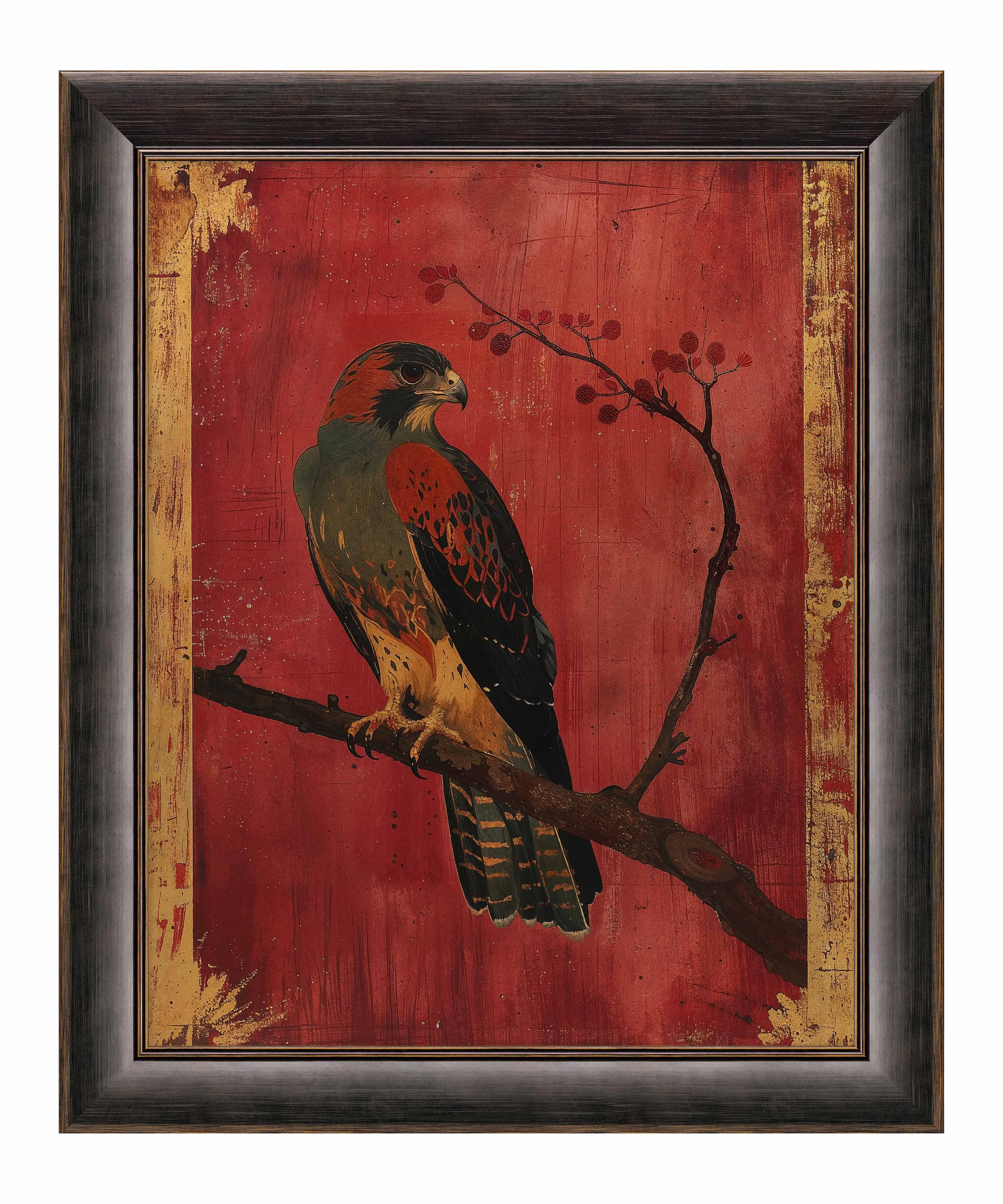 Crimson Majesty - Falcon of the Silk Road - Limited Edition Canvas