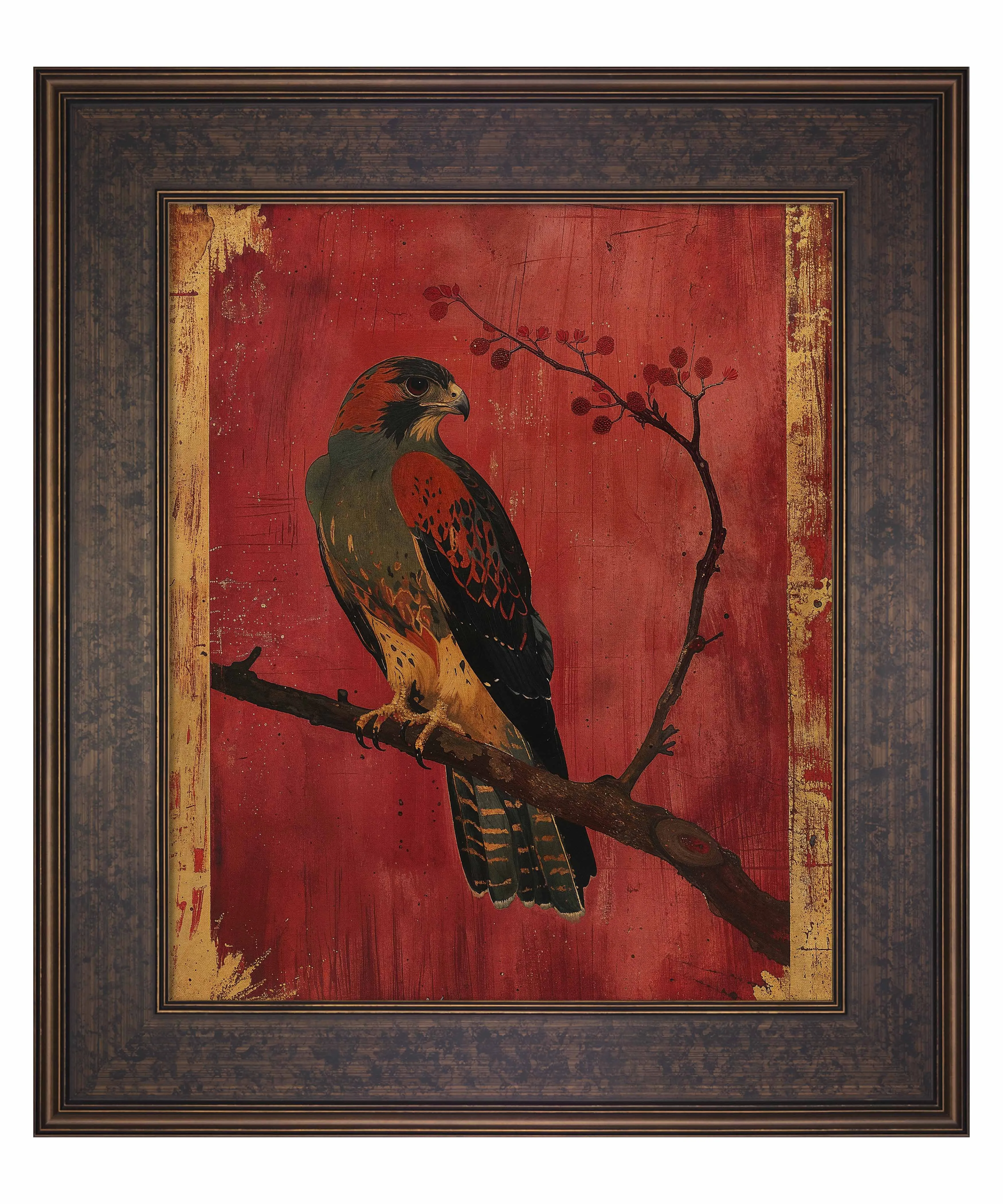 Crimson Majesty - Falcon of the Silk Road - Limited Edition Canvas