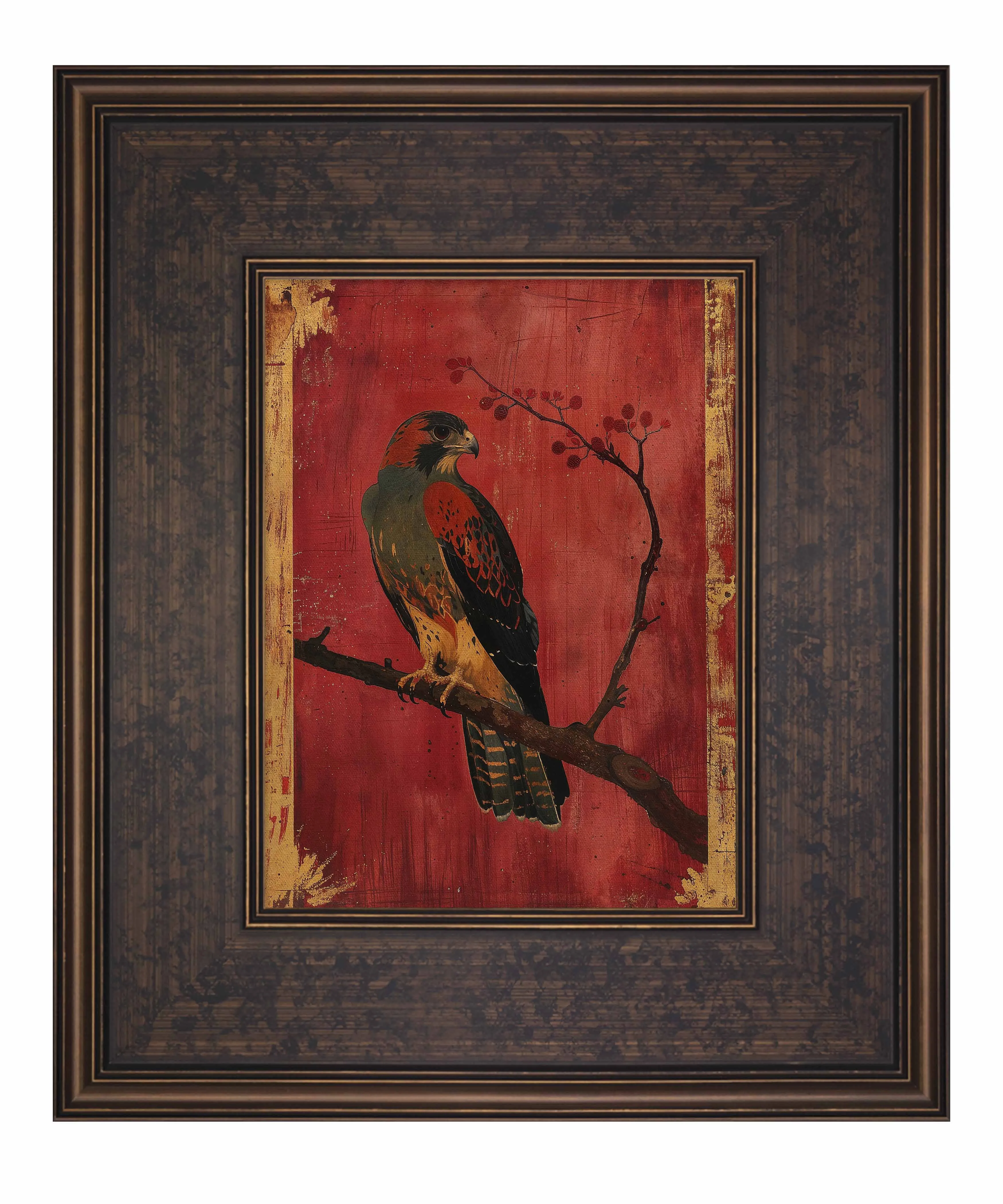 Crimson Majesty - Falcon of the Silk Road - Limited Edition Canvas