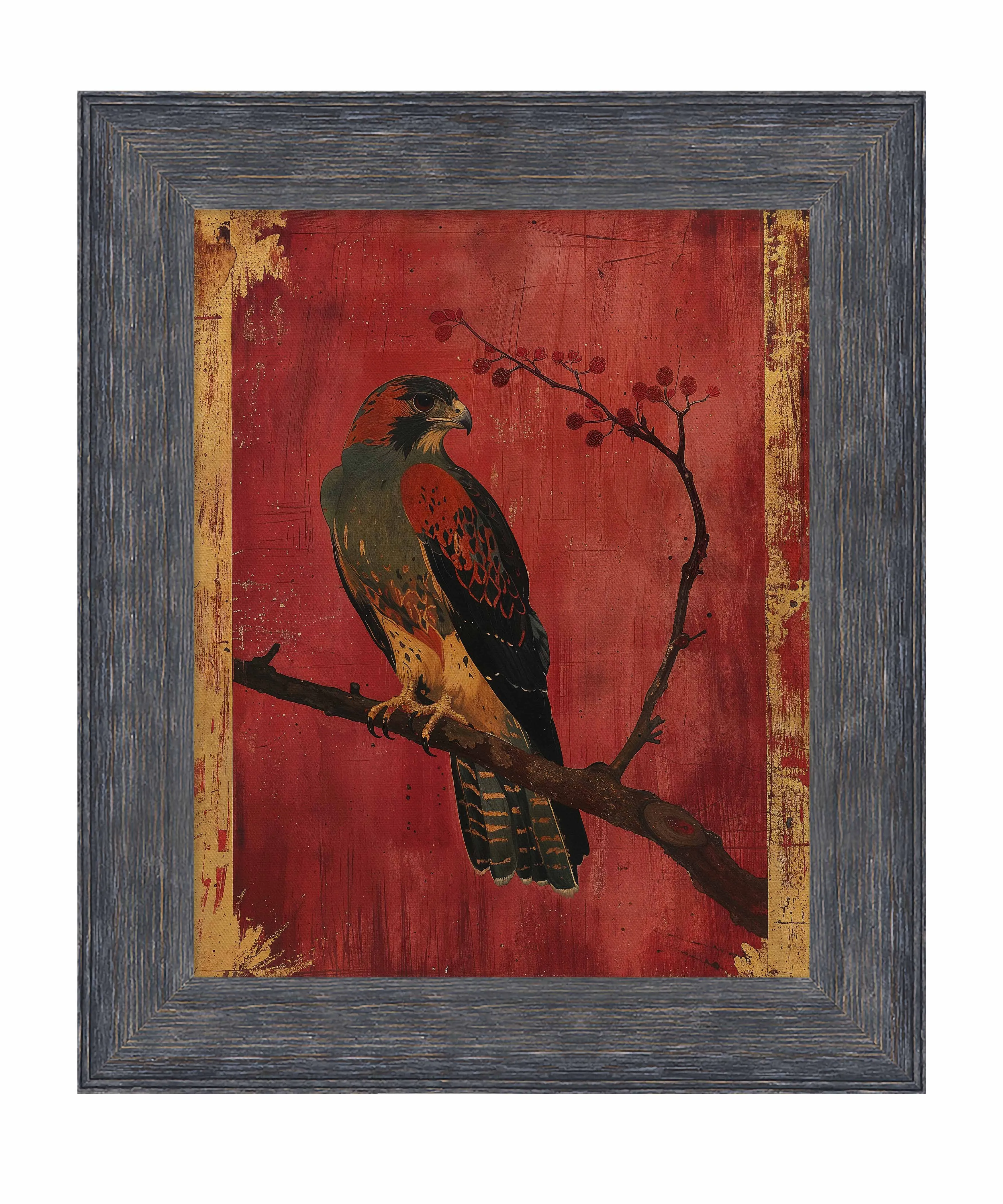 Crimson Majesty - Falcon of the Silk Road - Limited Edition Canvas