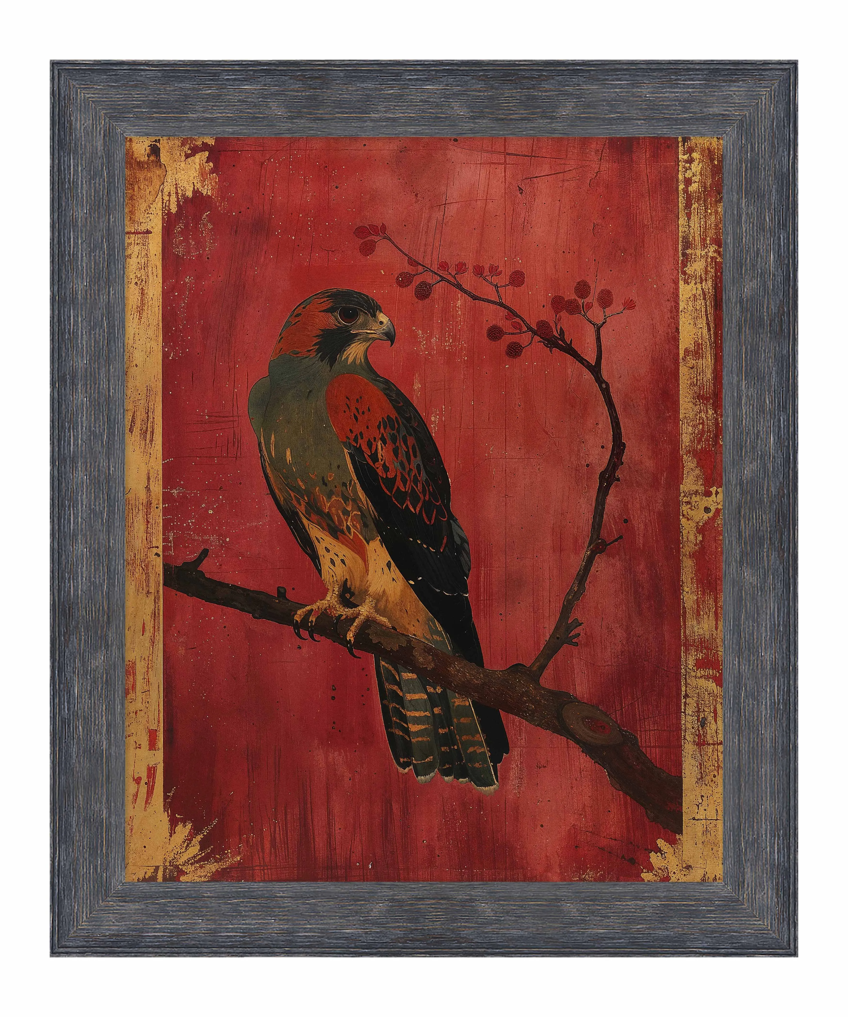 Crimson Majesty - Falcon of the Silk Road - Limited Edition Canvas