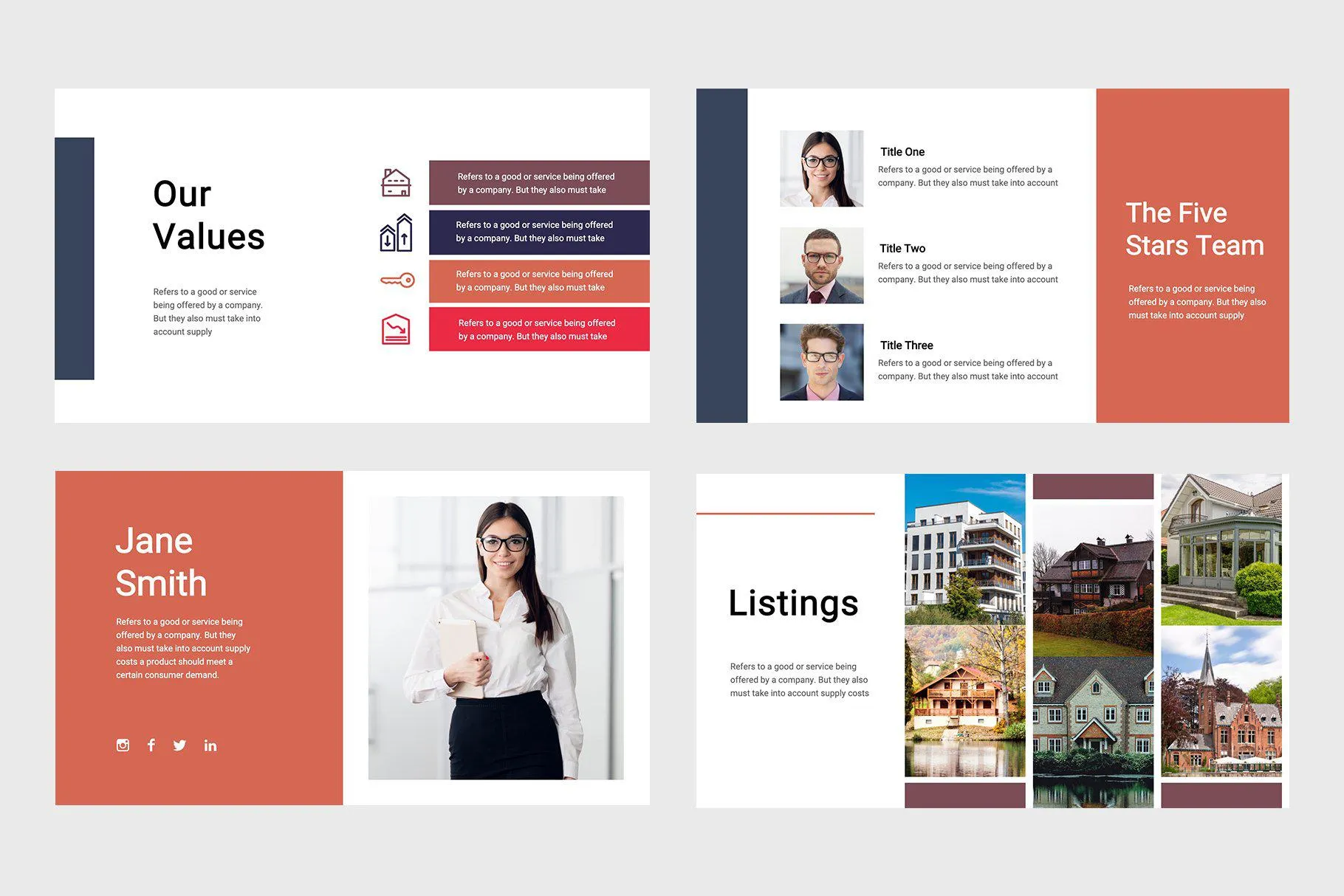 Deluxe Real Estate Google Slides