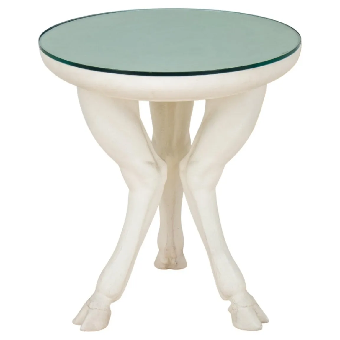 Dickinson Style Angora Goat Legs Gueridon Table
