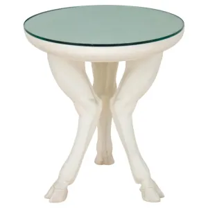 Dickinson Style Angora Goat Legs Gueridon Table