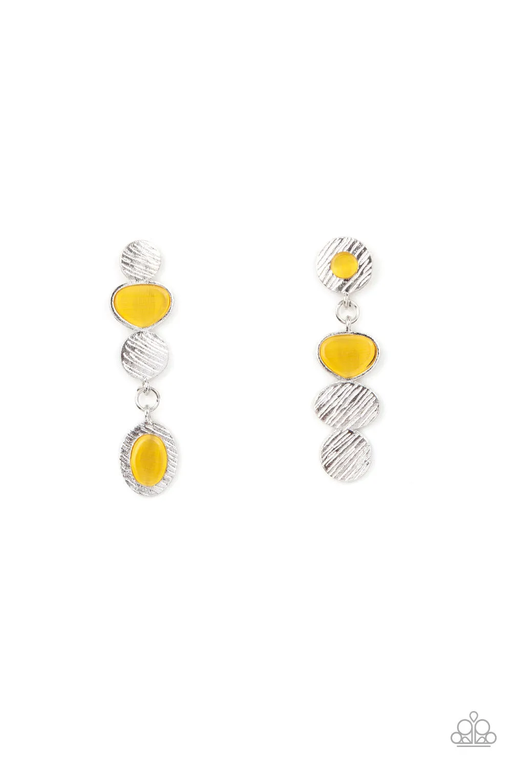 Earrings Asymmetrical Appeal - Yellow E015