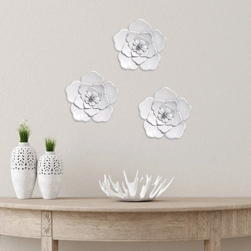 Epps 3 Piece Metal Flower Wall Decor Set (Set of 3