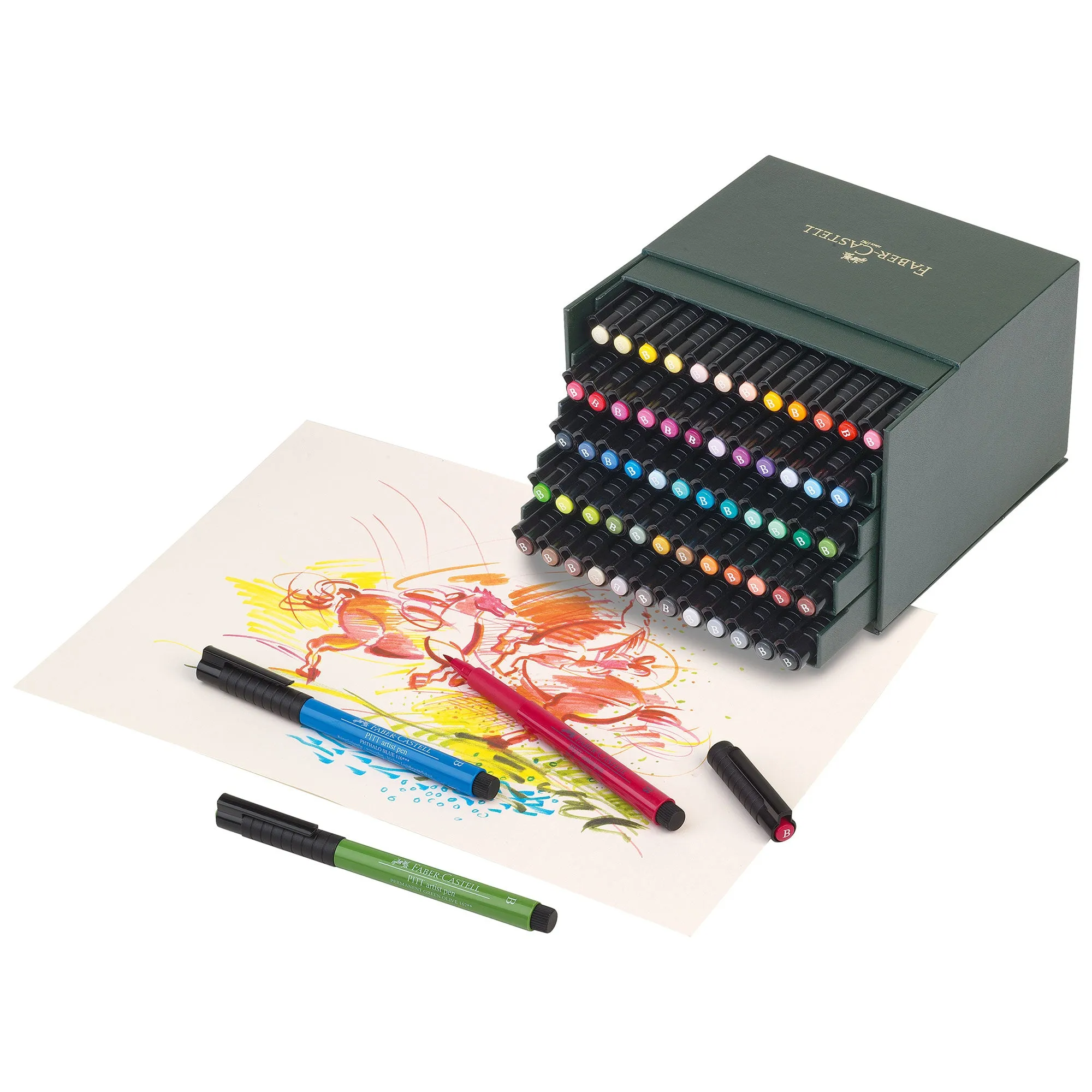 Faber-Castell Pitt Artists Brush Pen Set of 60 Assorted Colours