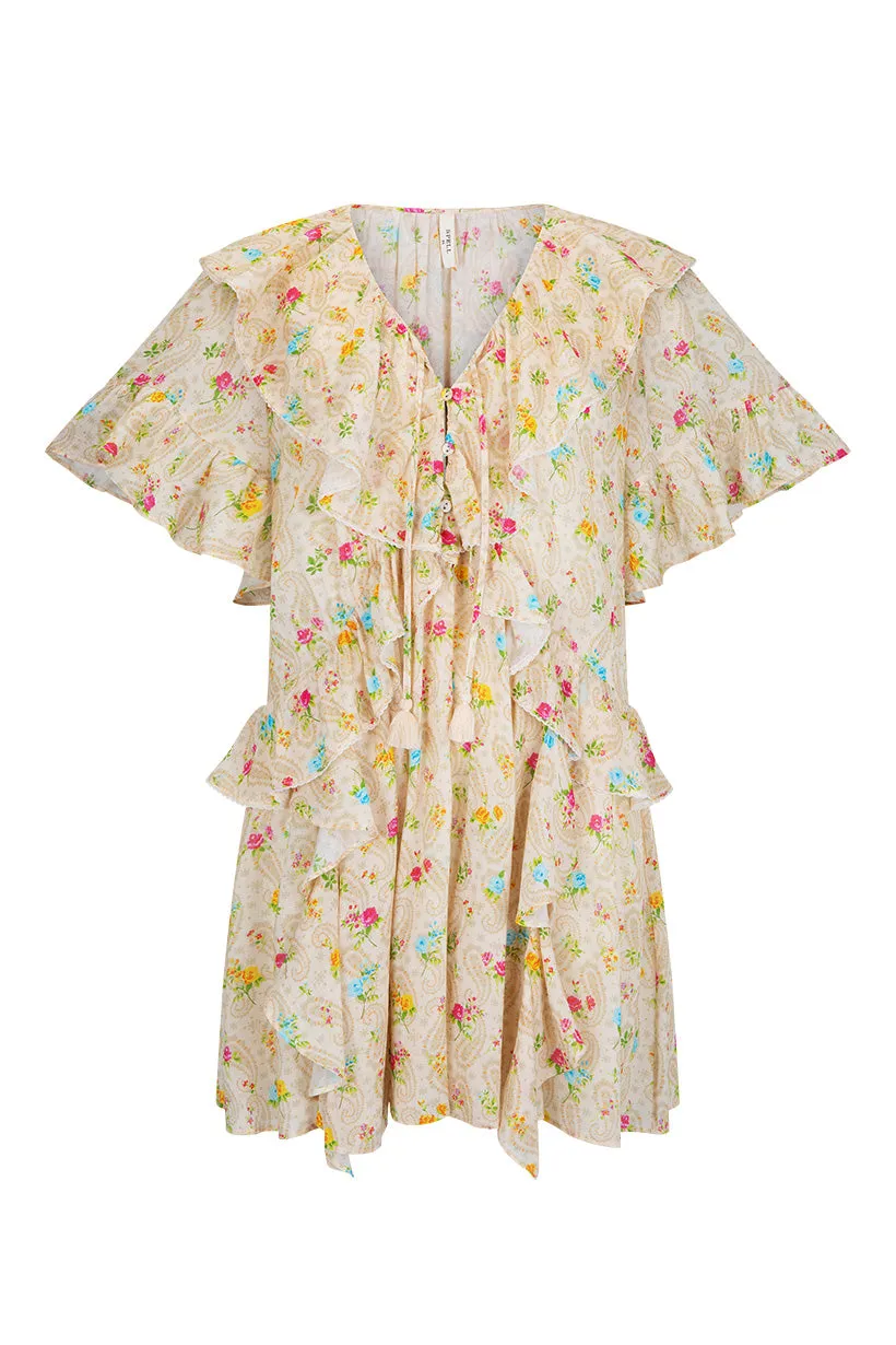 Fleur Flutter Sleeve Mini Dress