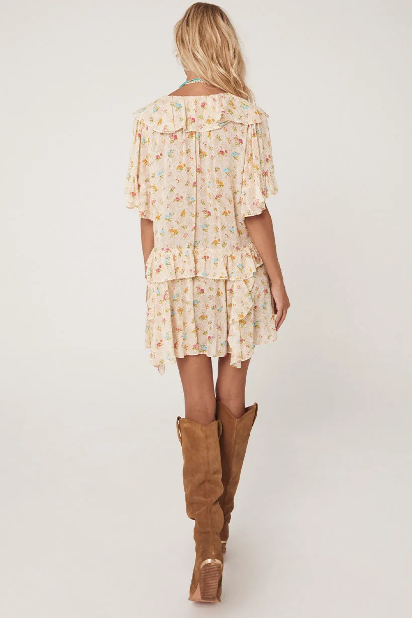 Fleur Flutter Sleeve Mini Dress