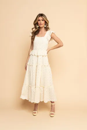Floral Lace Midi Dress