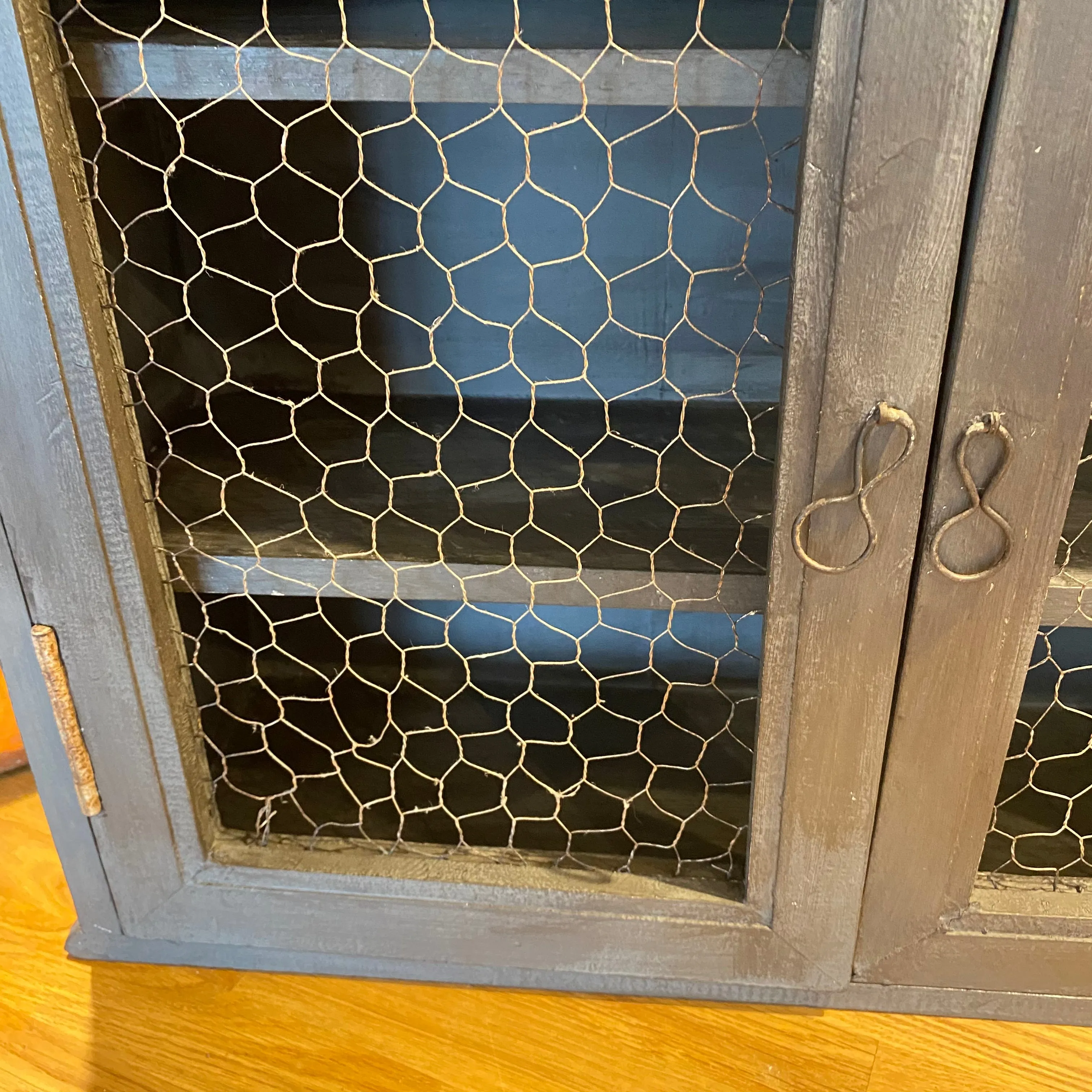 French vintage small painted cupboard