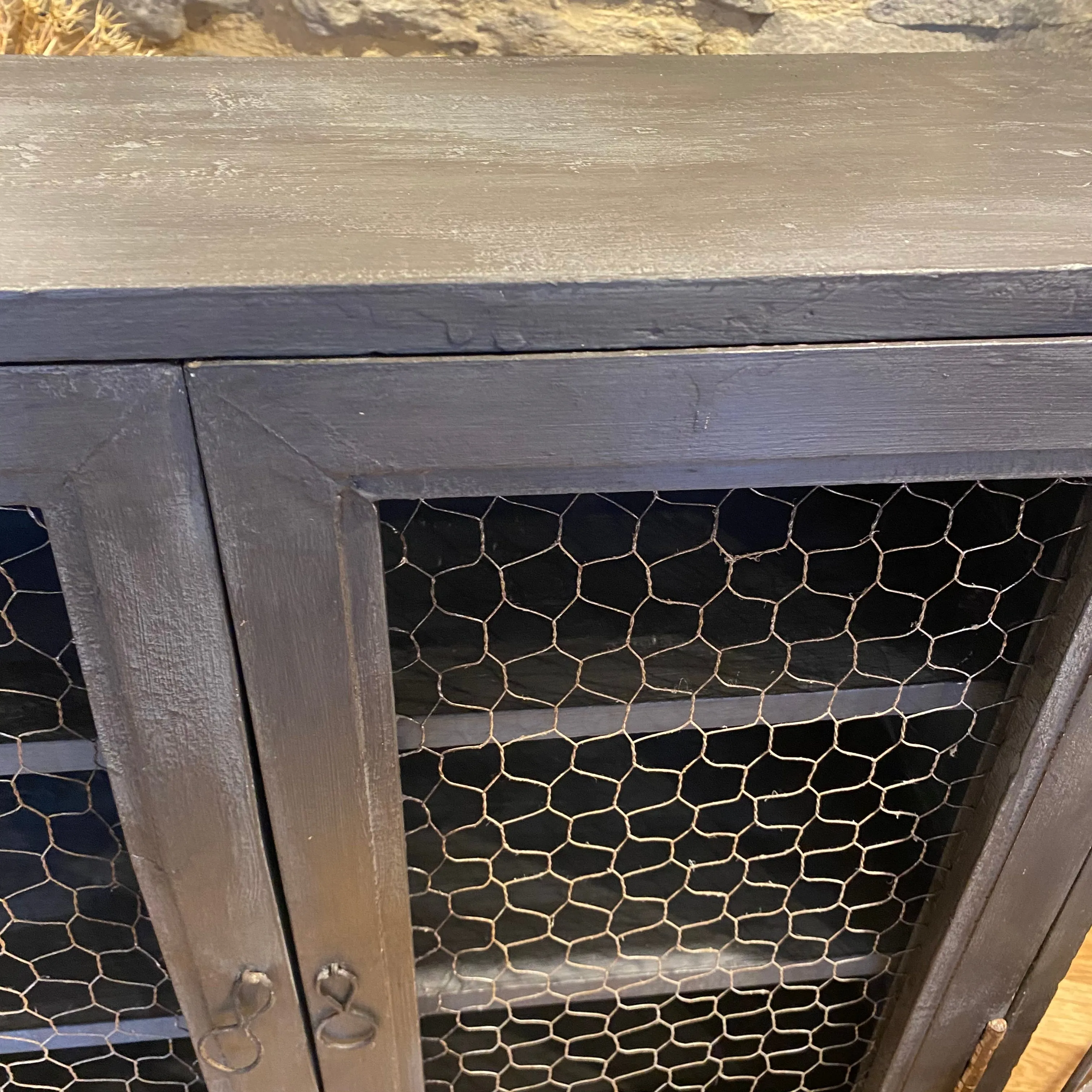French vintage small painted cupboard