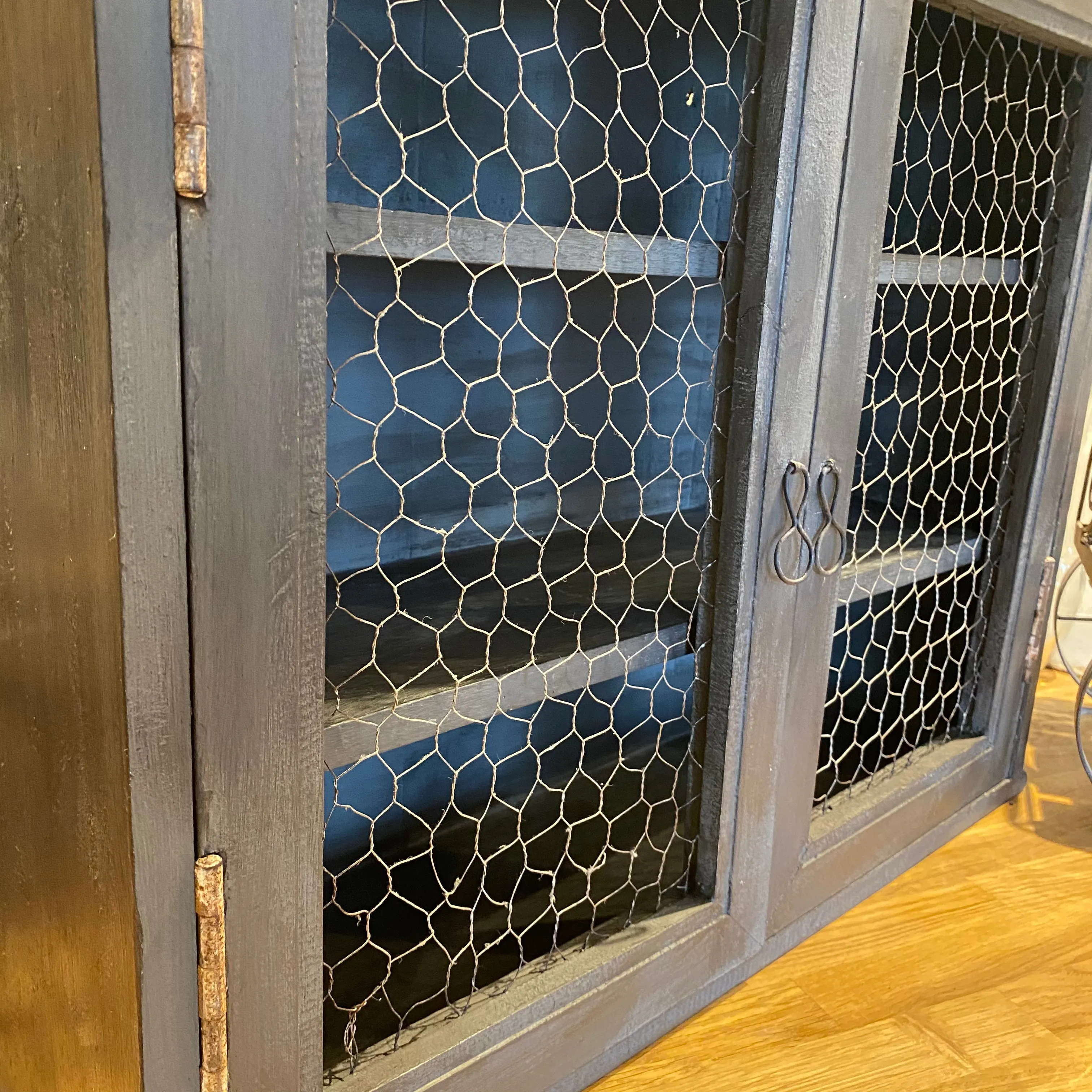 French vintage small painted cupboard