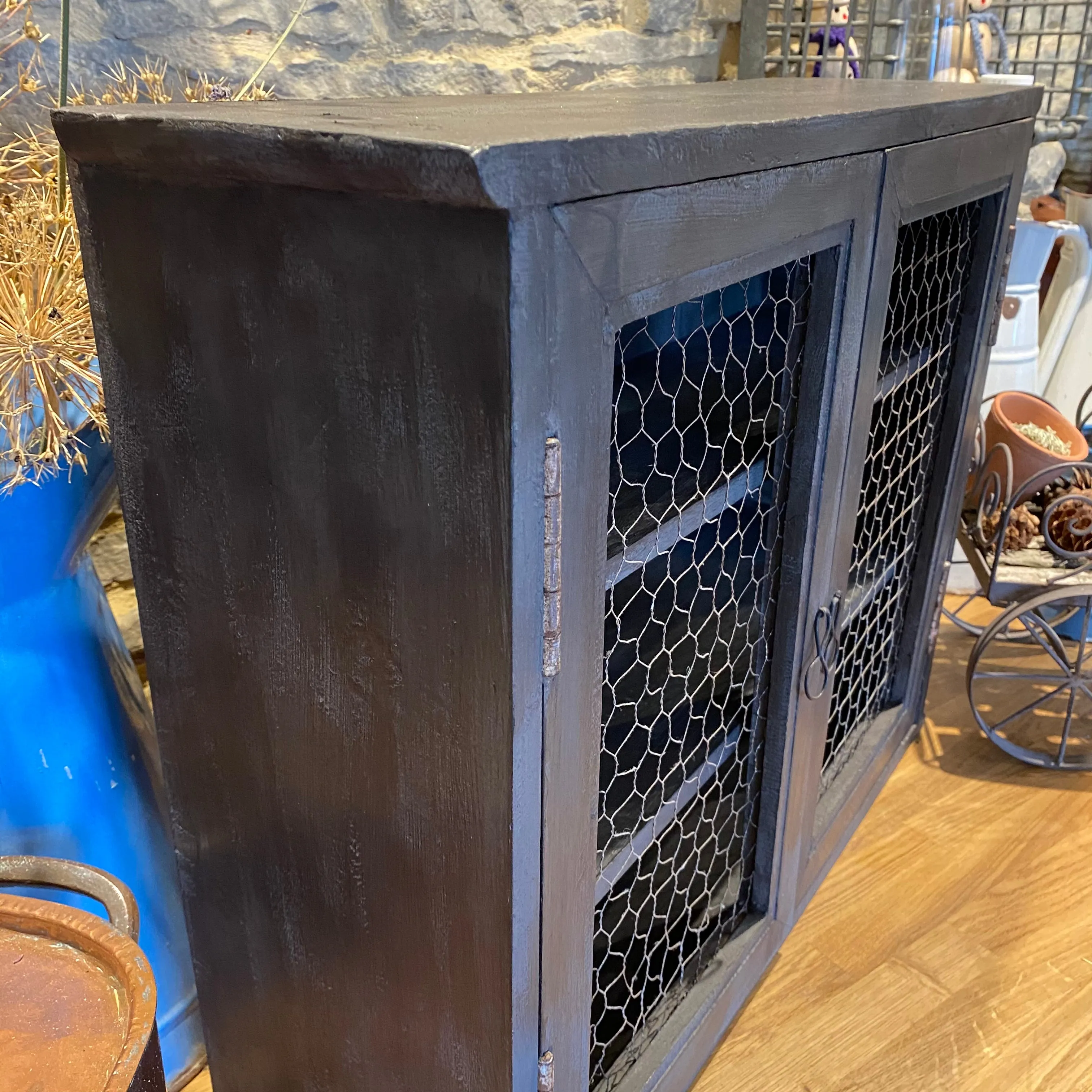 French vintage small painted cupboard