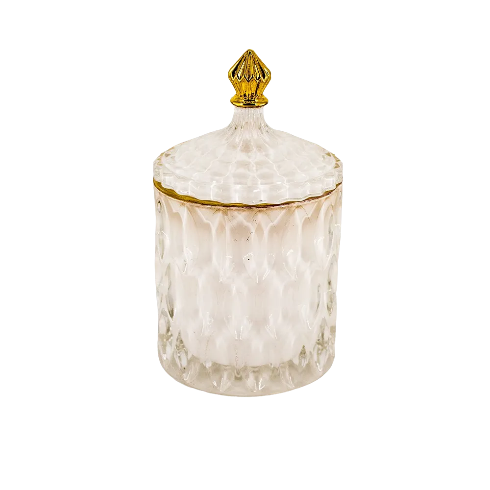 GLASS JAR WHITE