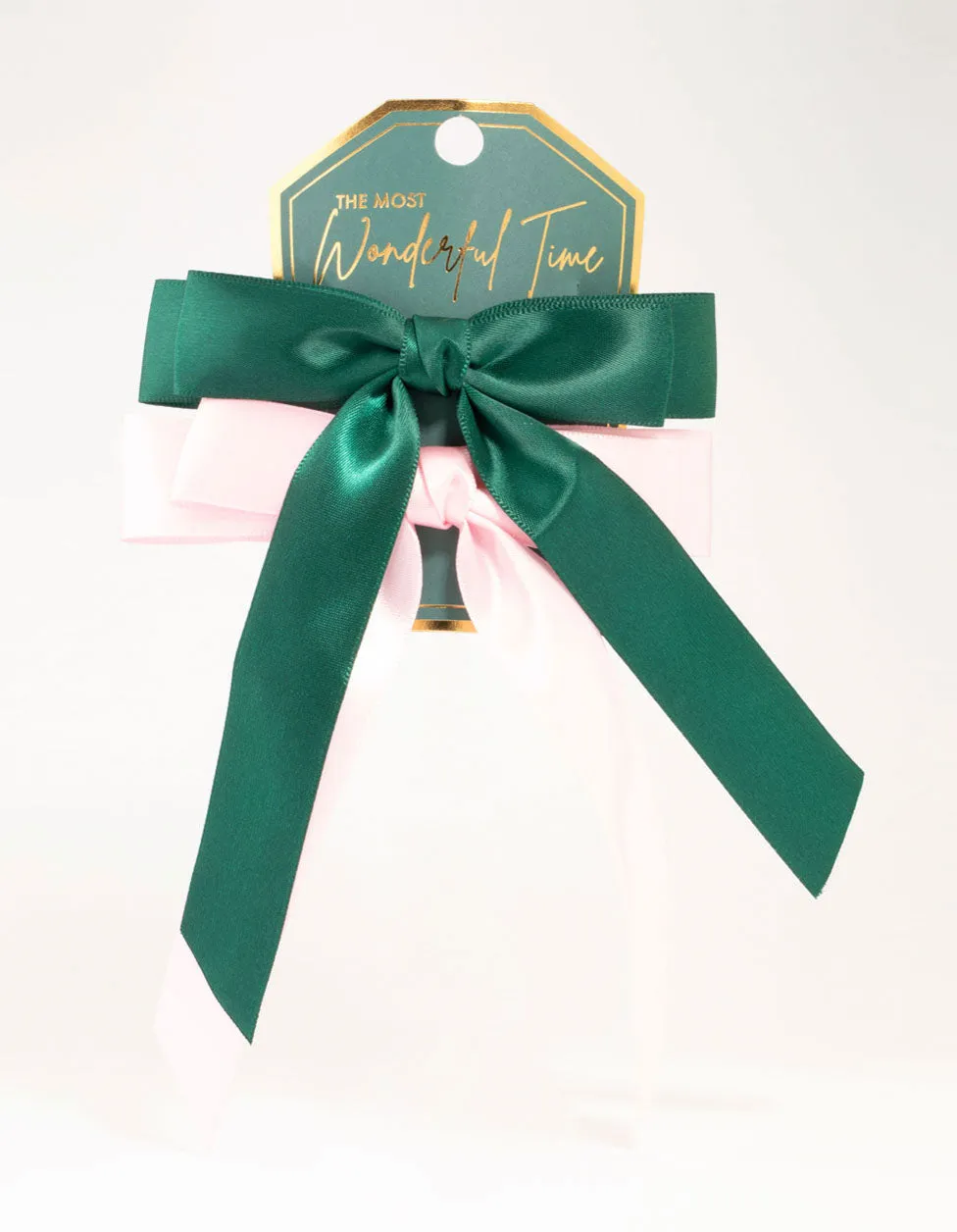 Green & Pink Double Loop Bows 2-Pack