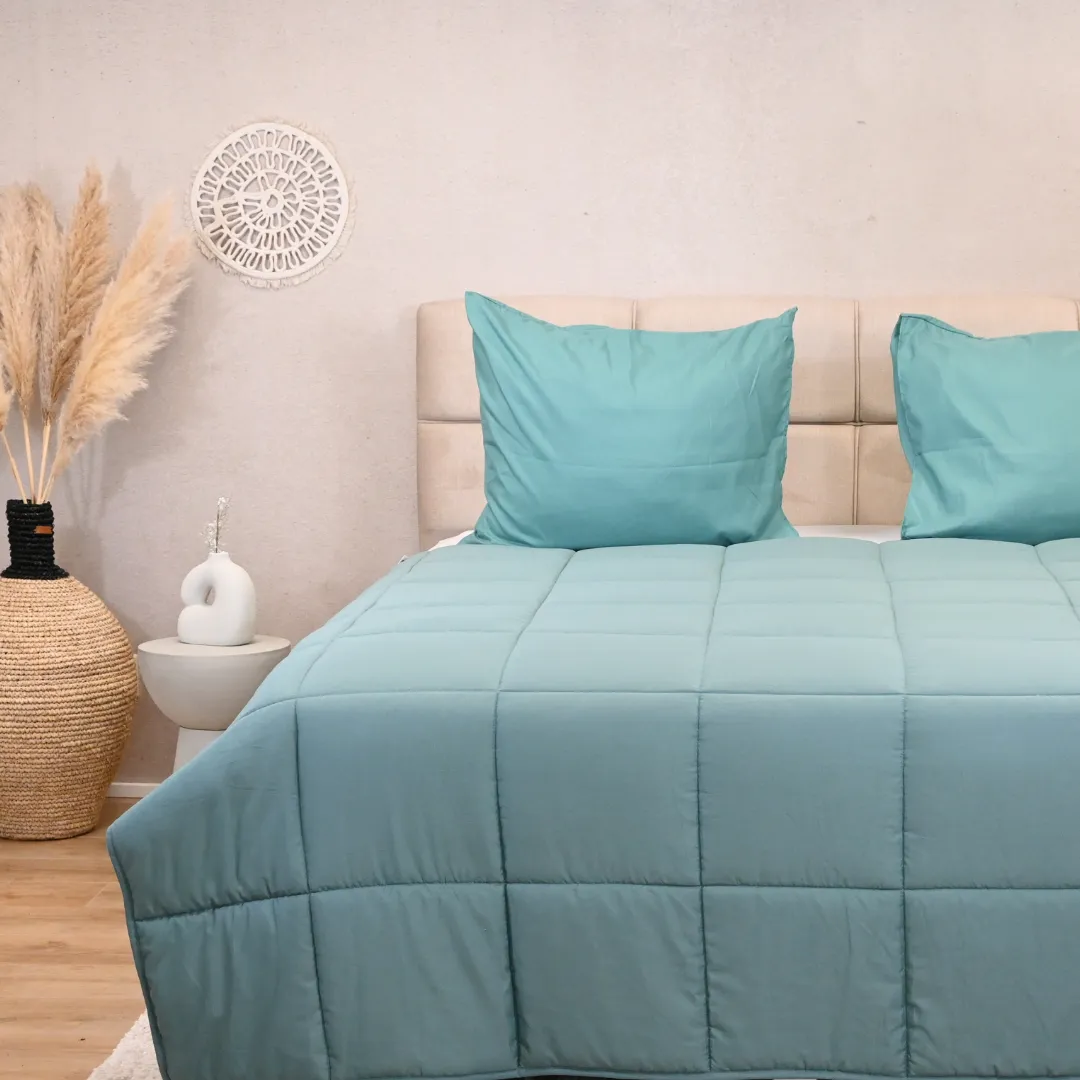 HappyDuvet - Rib - Sagebrush Green - All season Coverless duvet