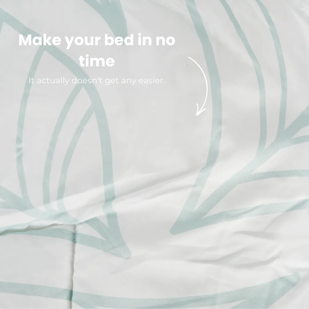 HappyDuvet Simple leaves - All season Coverless duvet