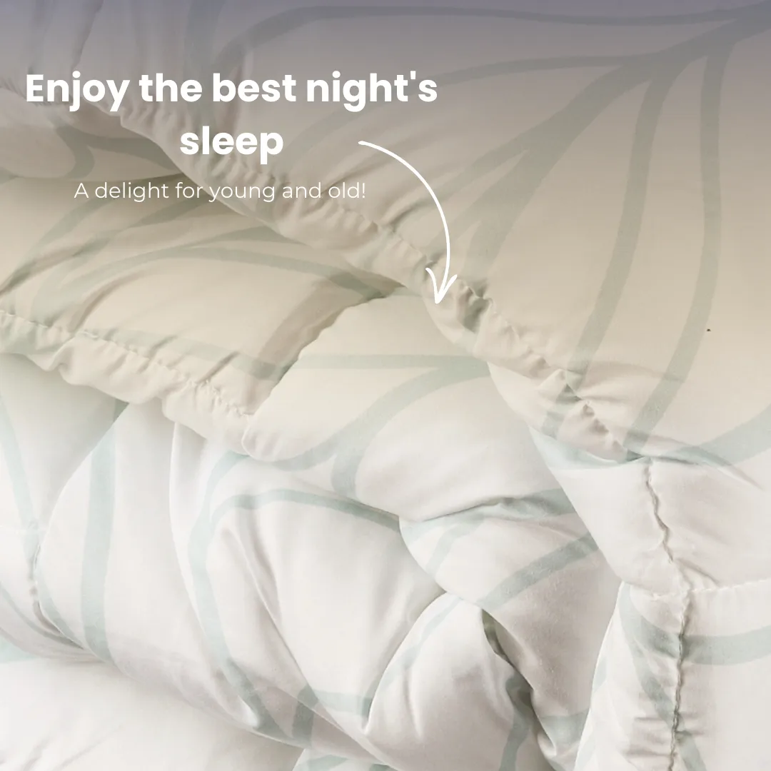 HappyDuvet Simple leaves - All season Coverless duvet