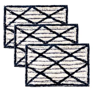 Heart Home Door Mat | Dust Trapper Mat | Door Entrance Mat | Anti-Skid Door Mat | Floor Mat for Home Entrance | Katli Mingle Door Mat | Entryway Door Mat | Pack of 3 | Blue