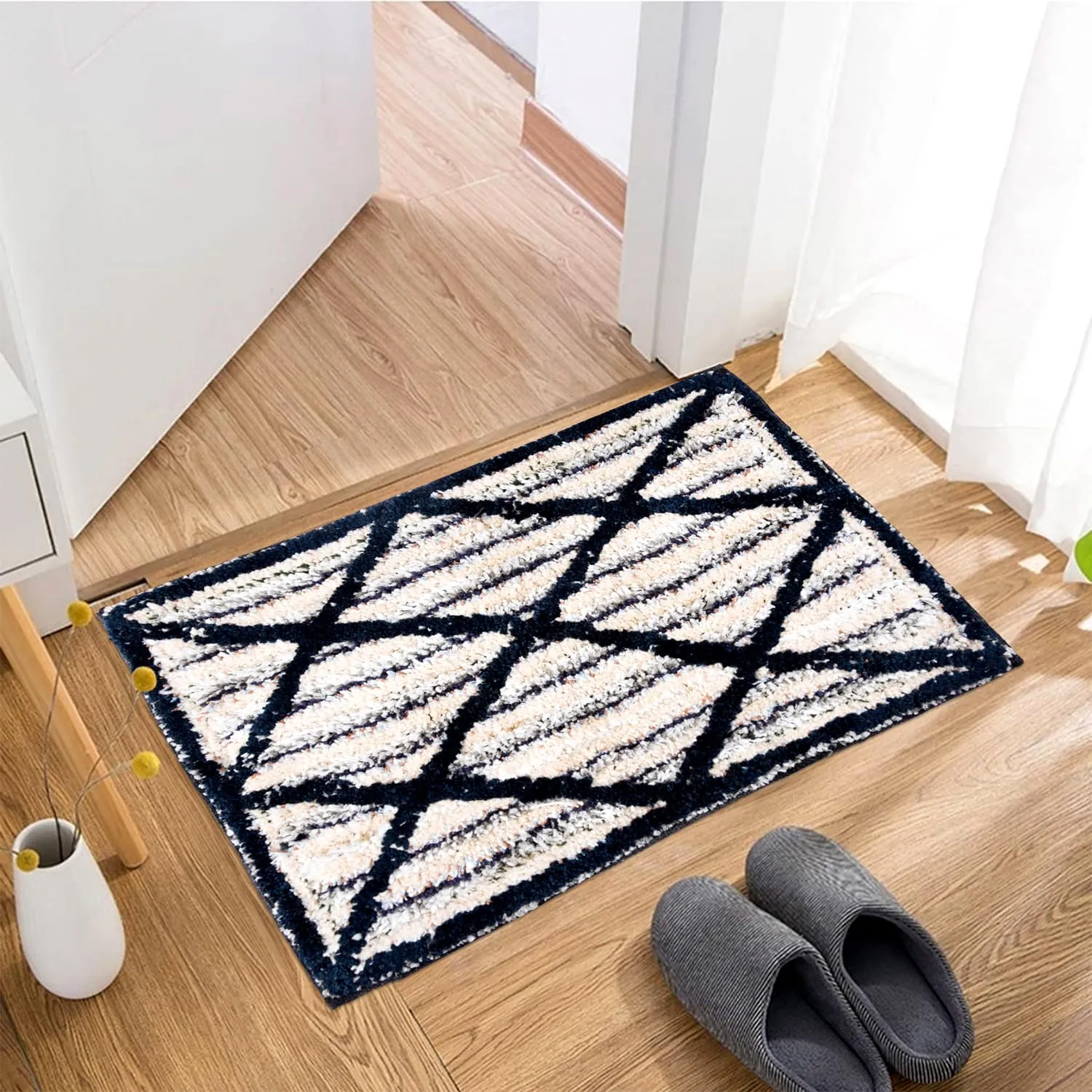 Heart Home Door Mat | Dust Trapper Mat | Door Entrance Mat | Anti-Skid Door Mat | Floor Mat for Home Entrance | Katli Mingle Door Mat | Entryway Door Mat | Pack of 3 | Blue