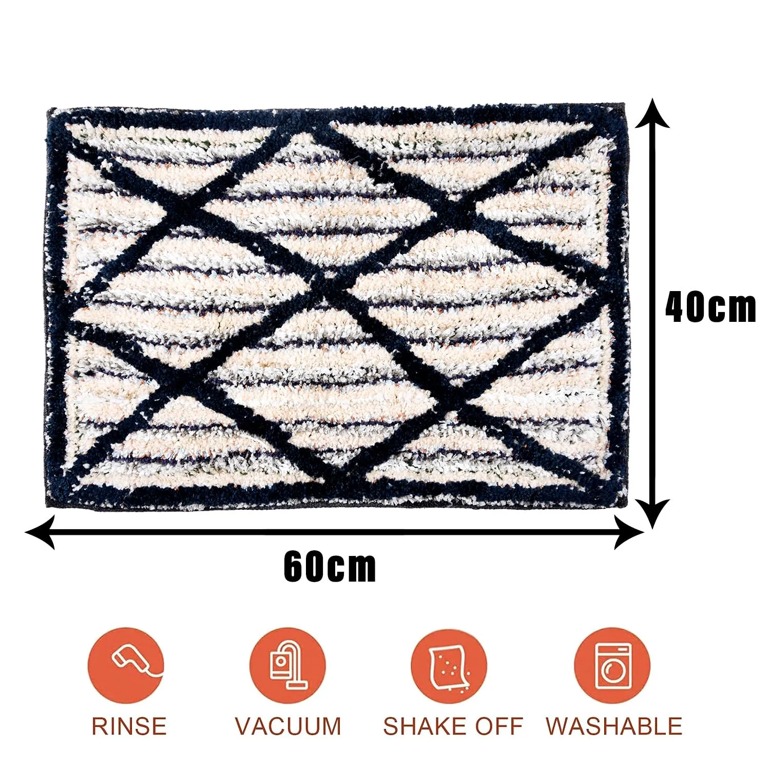 Heart Home Door Mat | Dust Trapper Mat | Door Entrance Mat | Anti-Skid Door Mat | Floor Mat for Home Entrance | Katli Mingle Door Mat | Entryway Door Mat | Pack of 3 | Blue