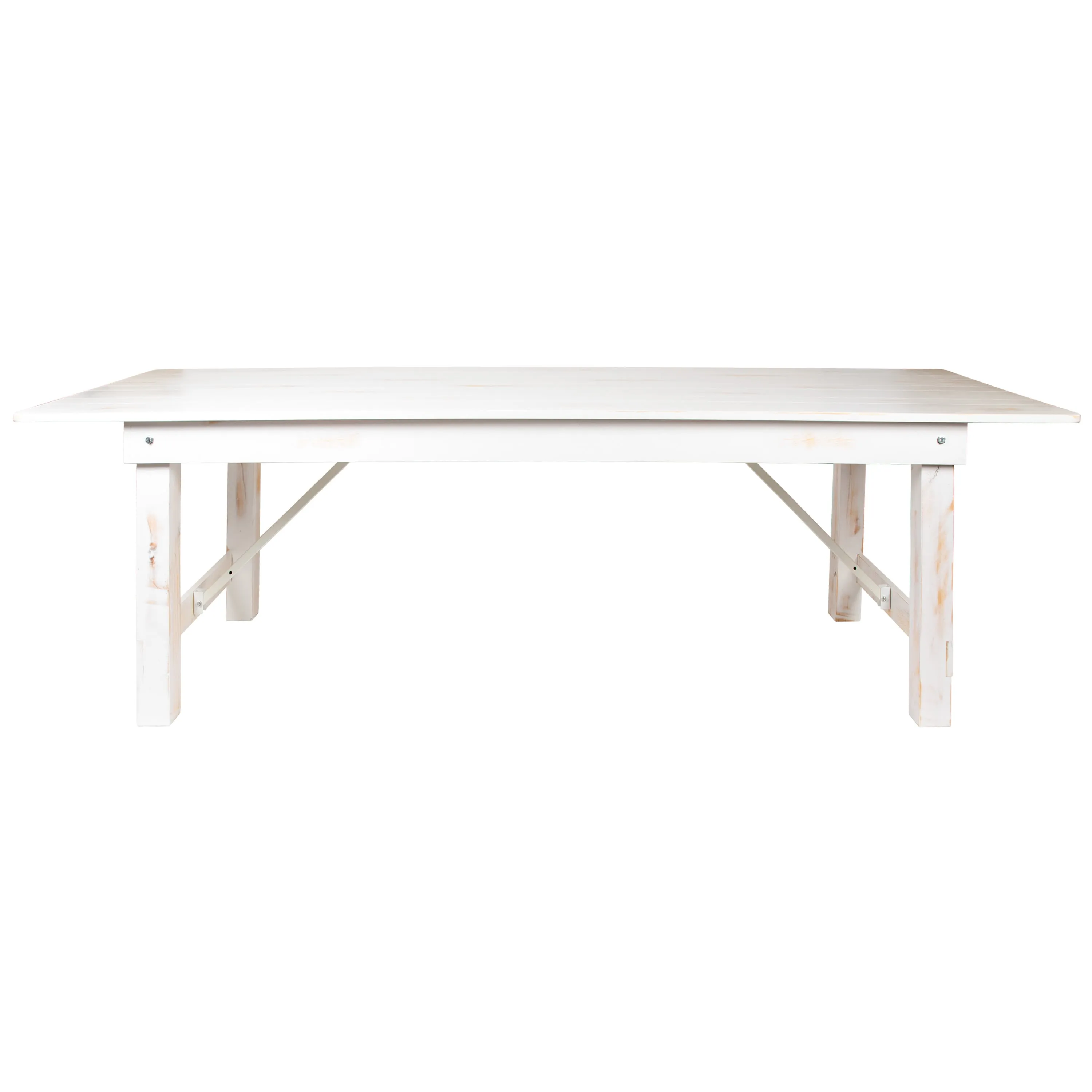 HERCULES Series 9' x 40" Rectangular Solid Pine Folding Farm Table
