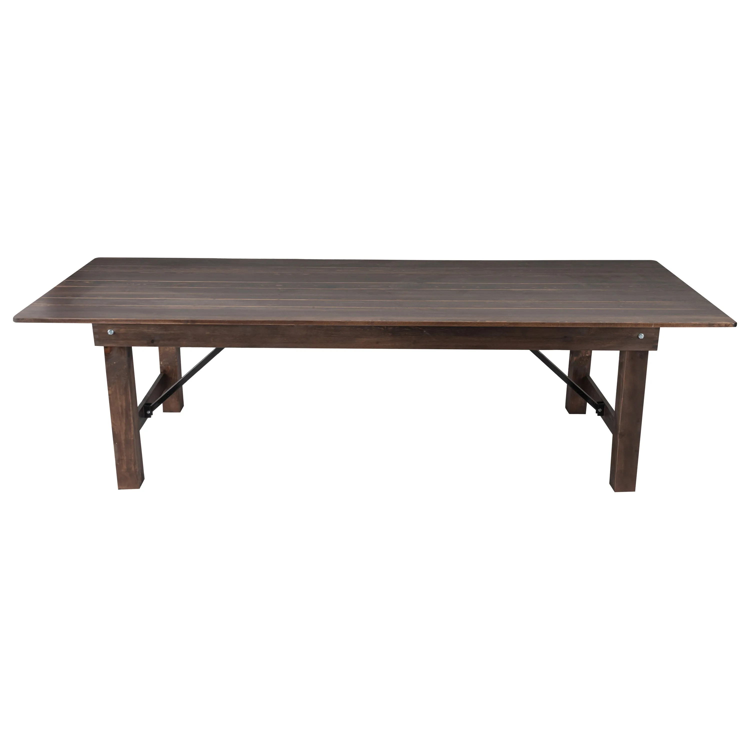HERCULES Series 9' x 40" Rectangular Solid Pine Folding Farm Table