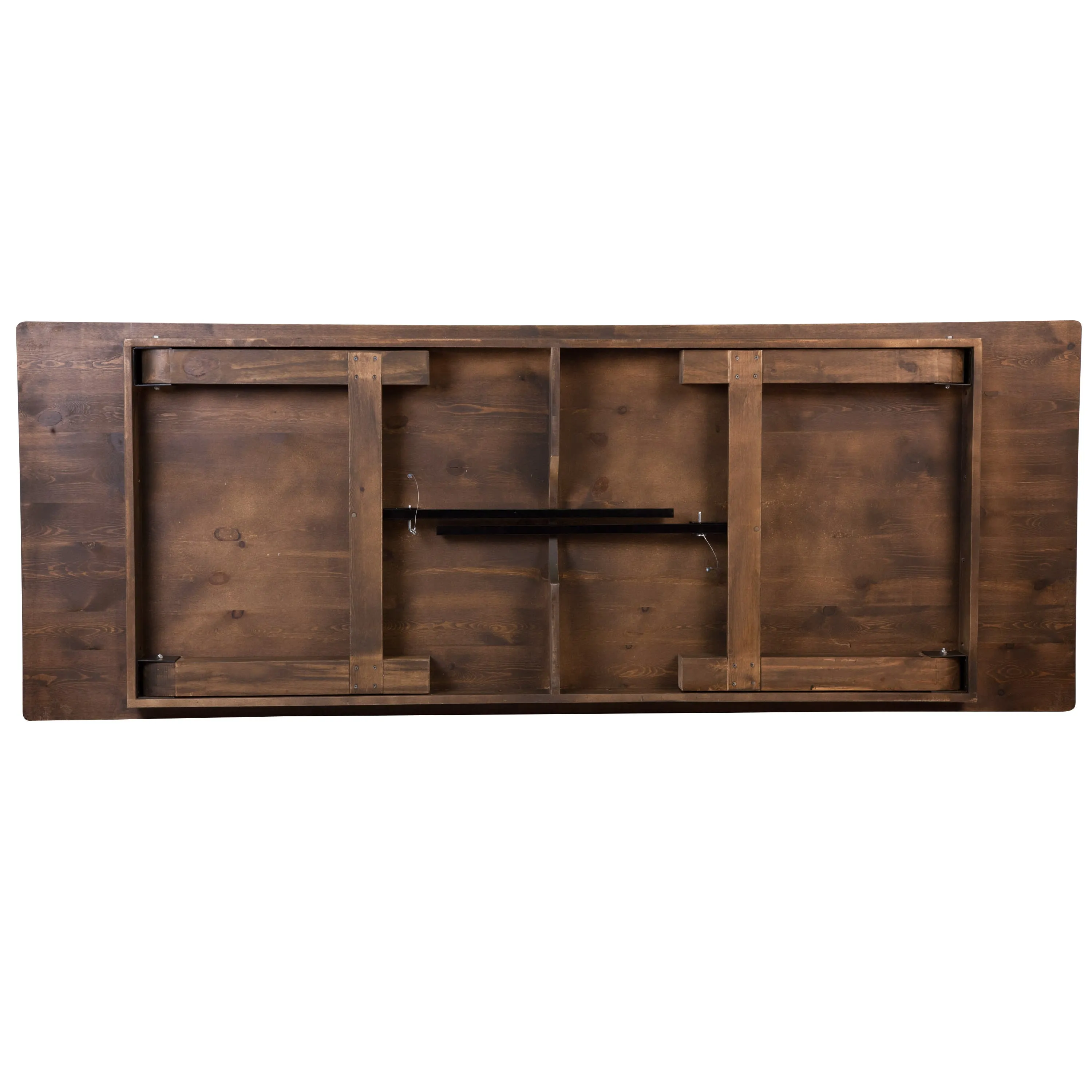 HERCULES Series 9' x 40" Rectangular Solid Pine Folding Farm Table