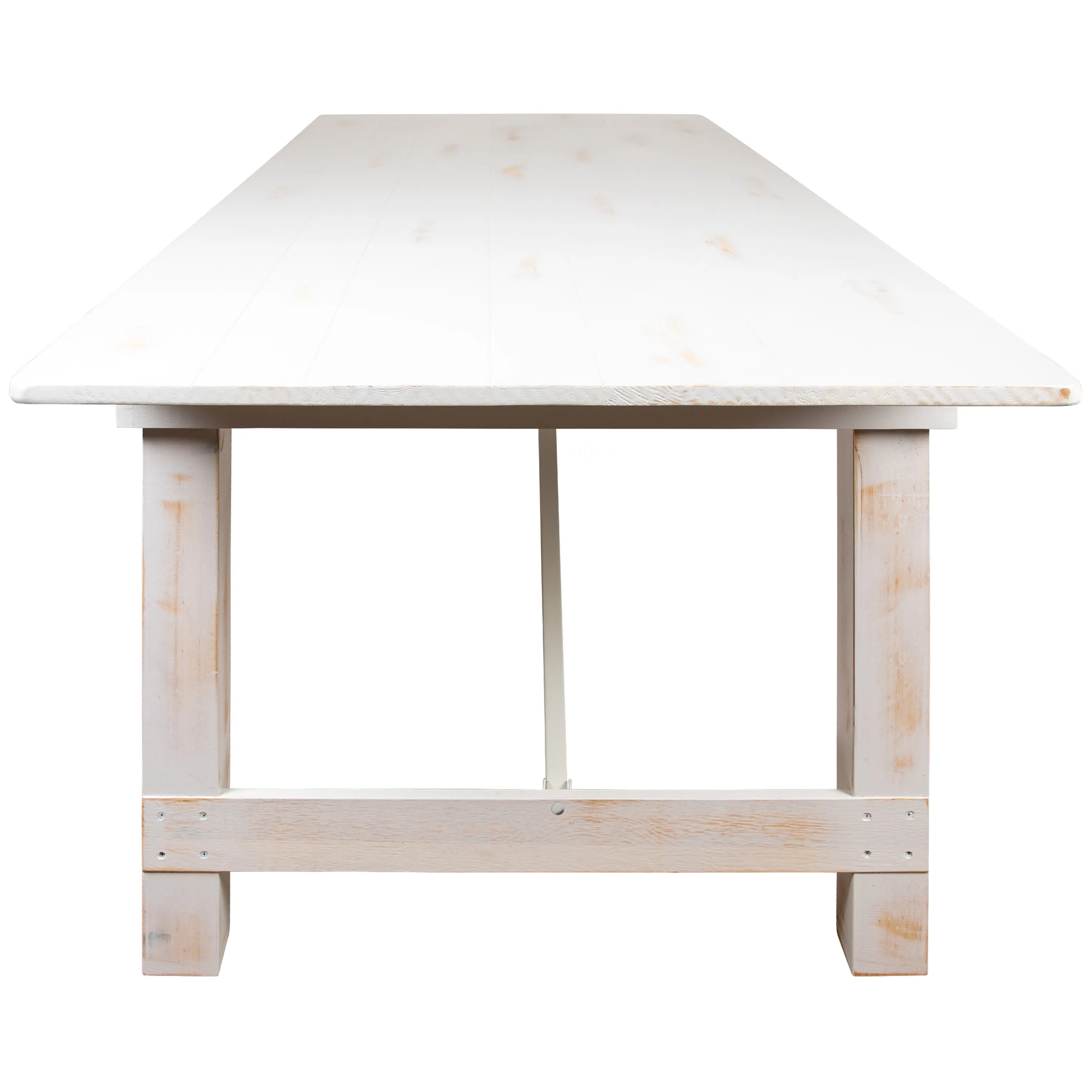 HERCULES Series 9' x 40" Rectangular Solid Pine Folding Farm Table