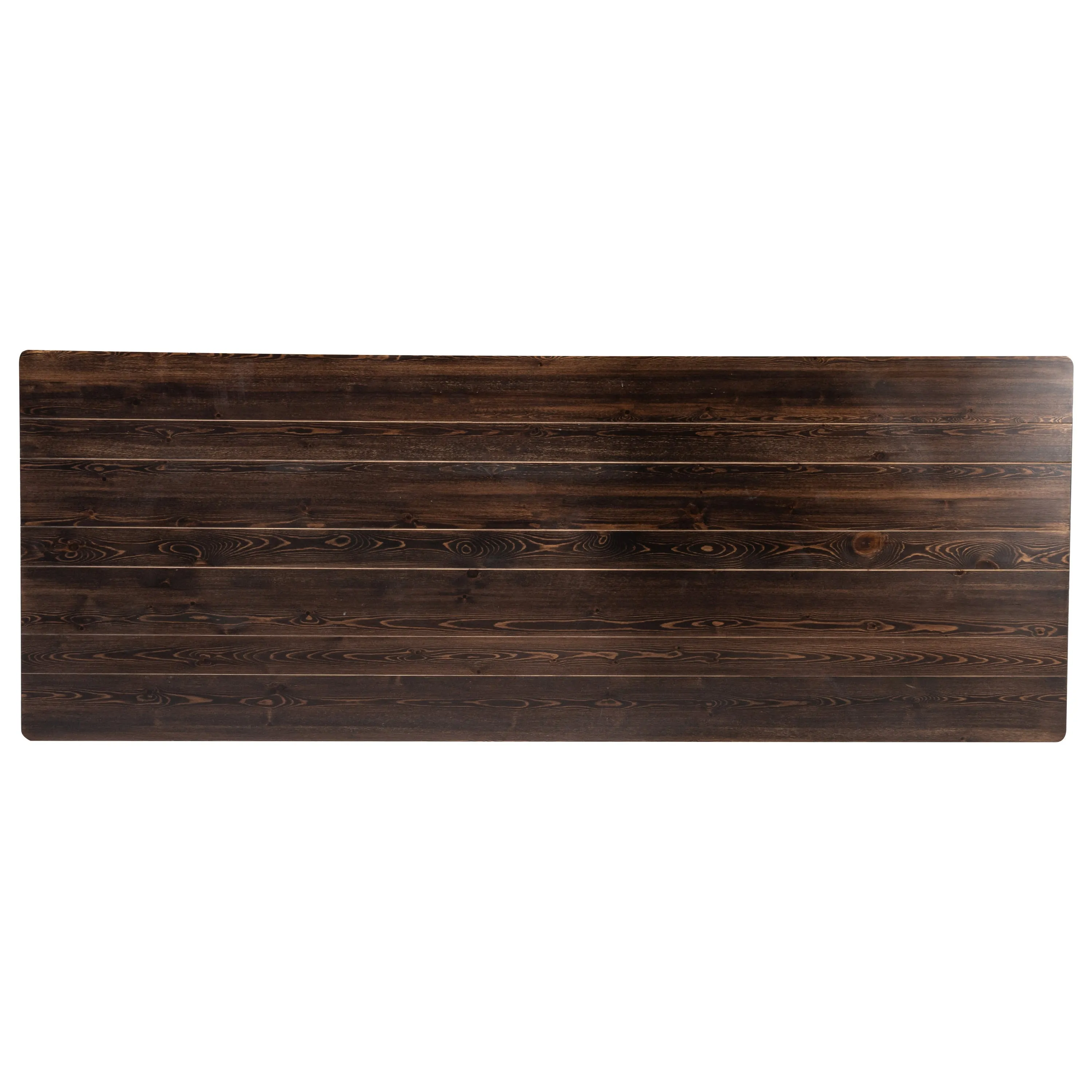 HERCULES Series 9' x 40" Rectangular Solid Pine Folding Farm Table