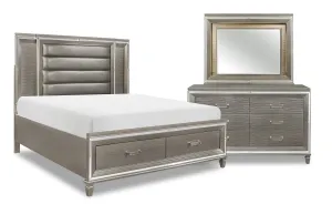 Hesperus 5-Piece Queen Bedroom Set - Silver