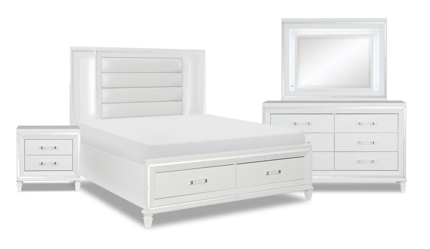 Hesperus 6-Piece Queen Bedroom Set - White