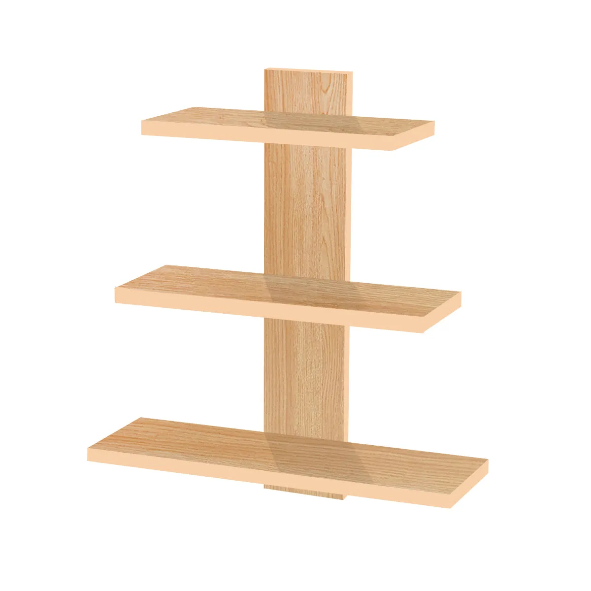 Kawachi Engineered MDF Wood Wall shelf Home Decor Items For Living Room Display Rack Storage Shelves Beige