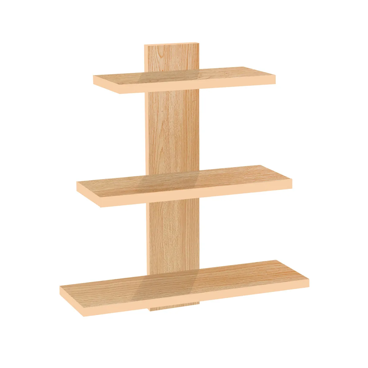 Kawachi Engineered MDF Wood Wall shelf Home Decor Items For Living Room Display Rack Storage Shelves Beige