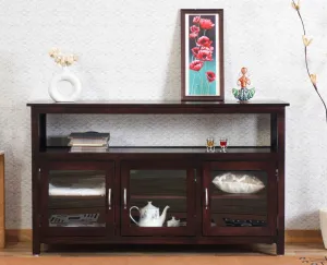 Kozhikode Sheesham Wood Three Door Kitchen Crockery Cabinet