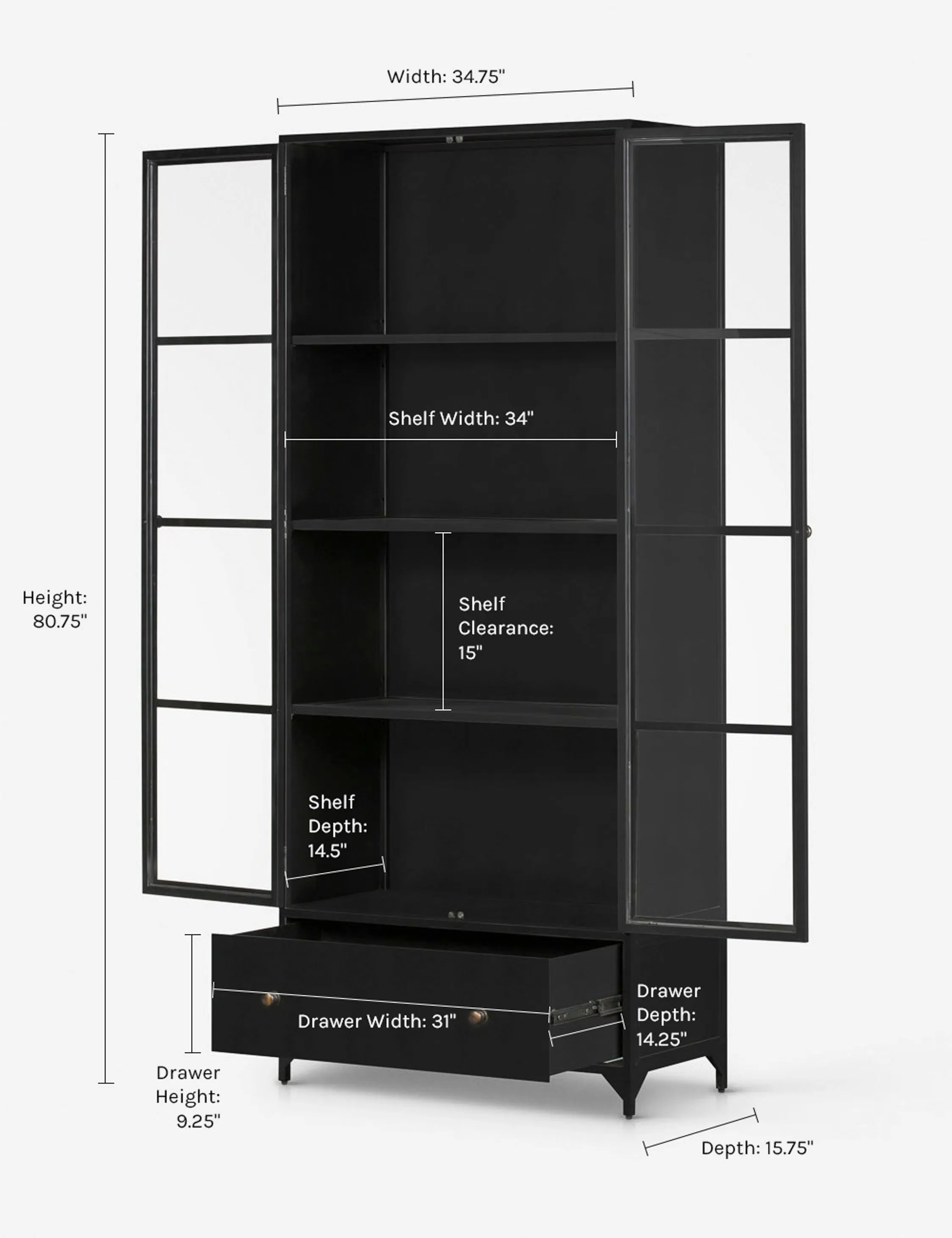 Malcom Curio Cabinet
