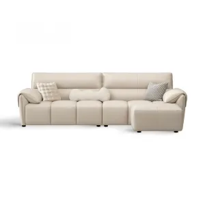 MATTHEW Leather Sofa with Movable Ottoman