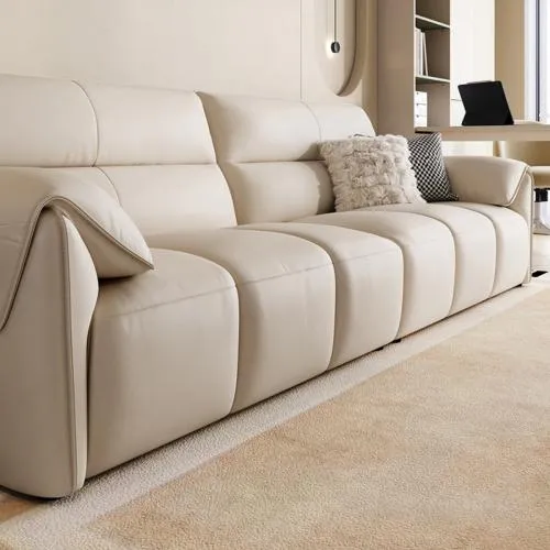 MATTHEW Leather Sofa with Movable Ottoman